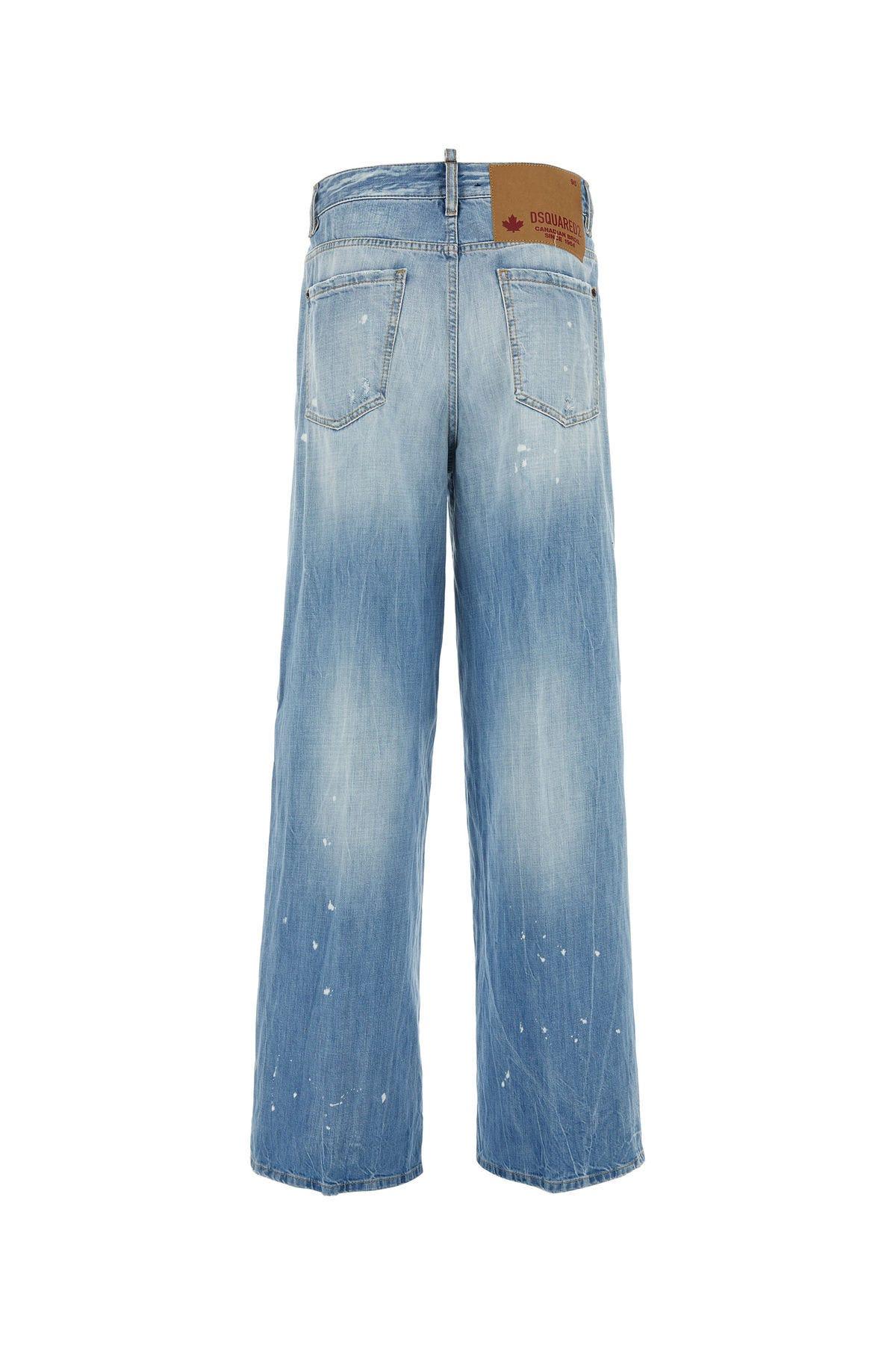 Shop Dsquared2 Denim Traveller Wide-leg Jeans