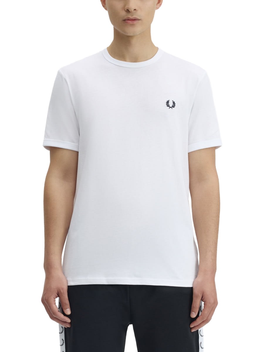 Fred Perry Classic Crew Neck Tee In White
