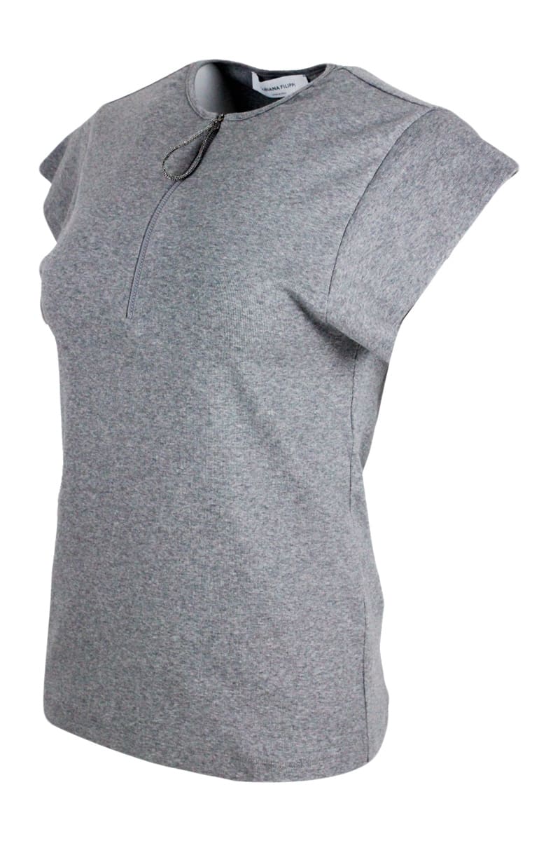 Shop Fabiana Filippi T-shirt In Grey