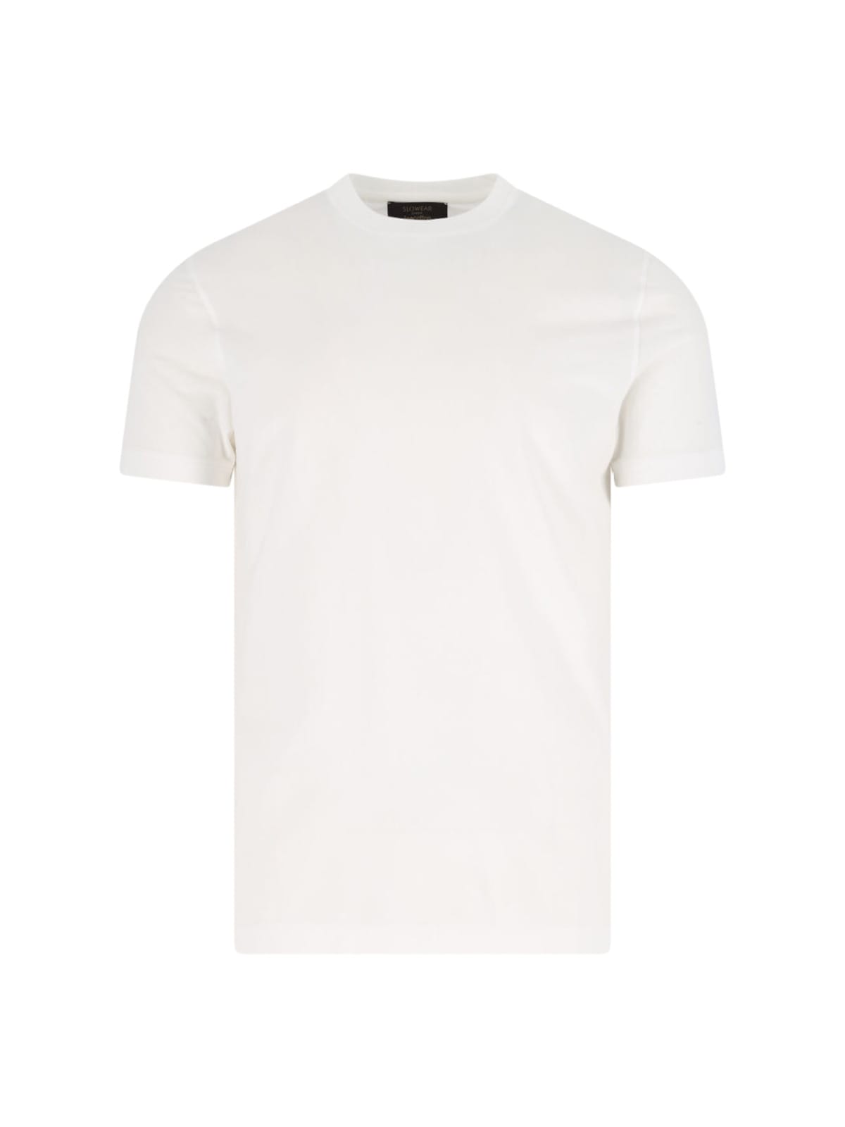 Zanone Classic Round Neck T-shirt In Soft White Cotton In White