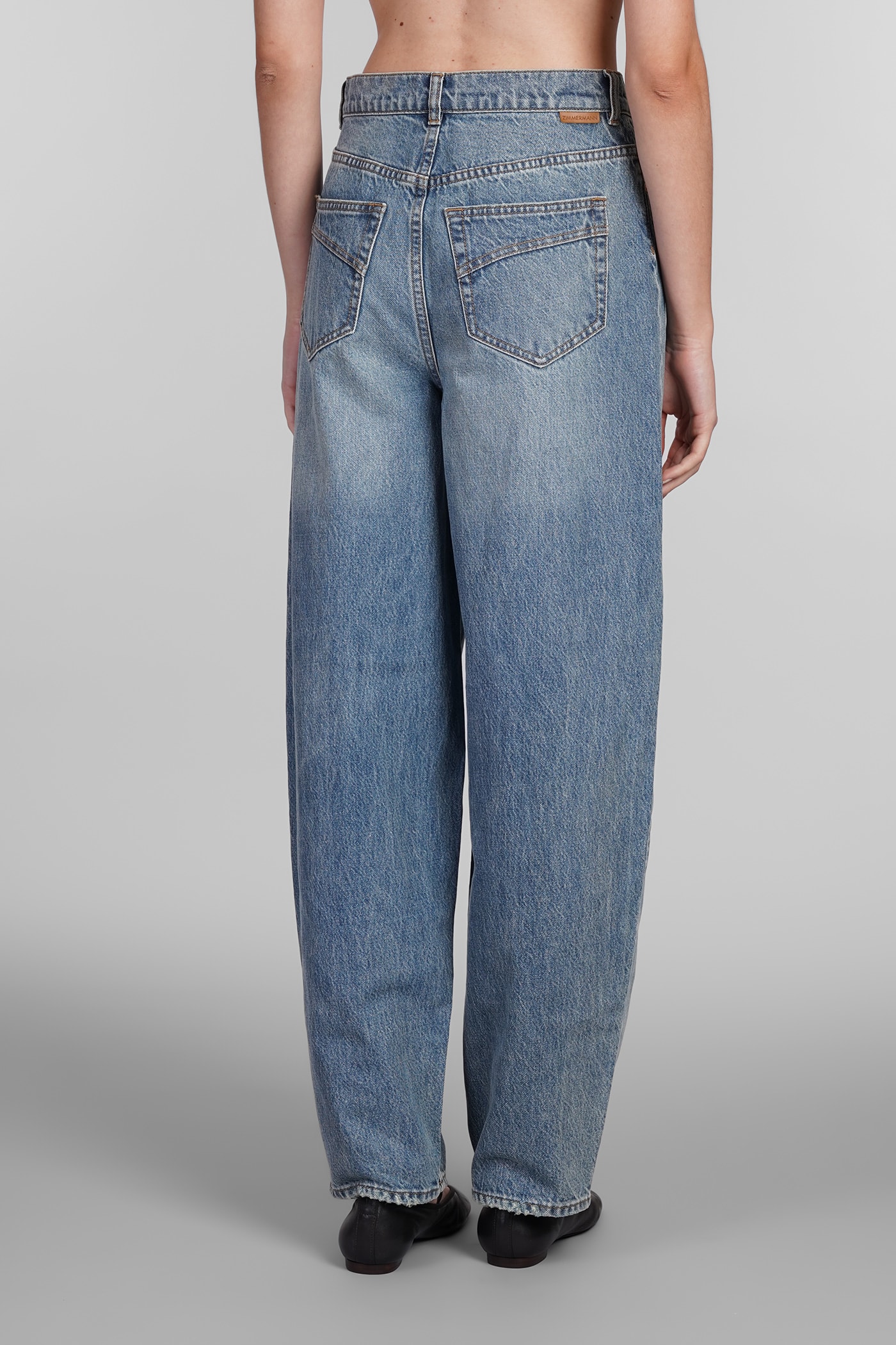 Shop Zimmermann Jeans In Blue Cotton