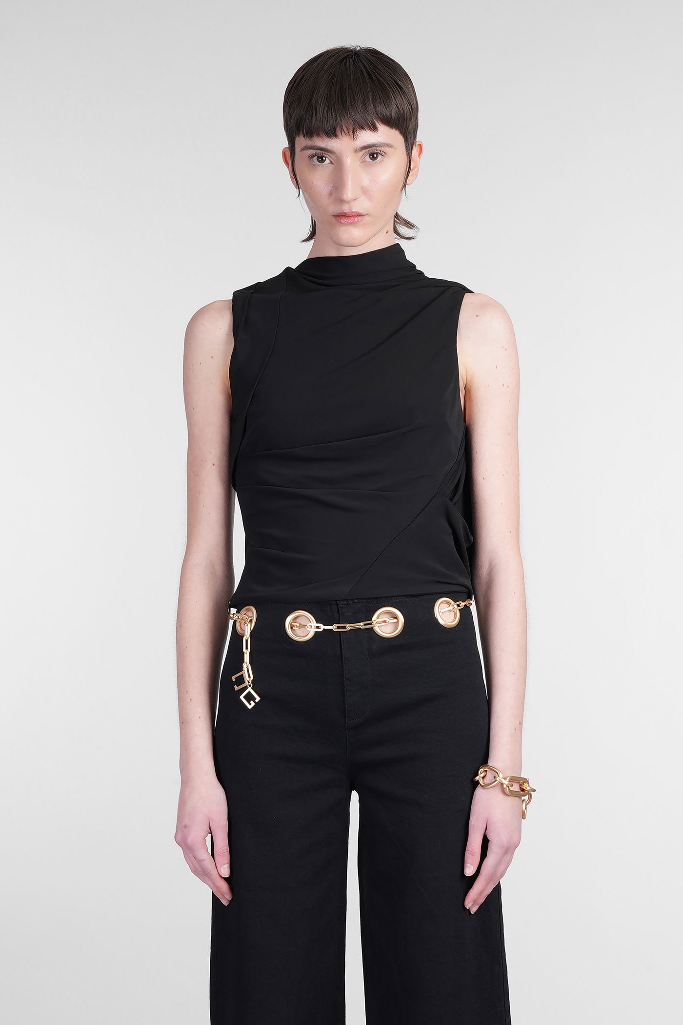 Cult Gaia Christian Topwear In Black Viscose In Black