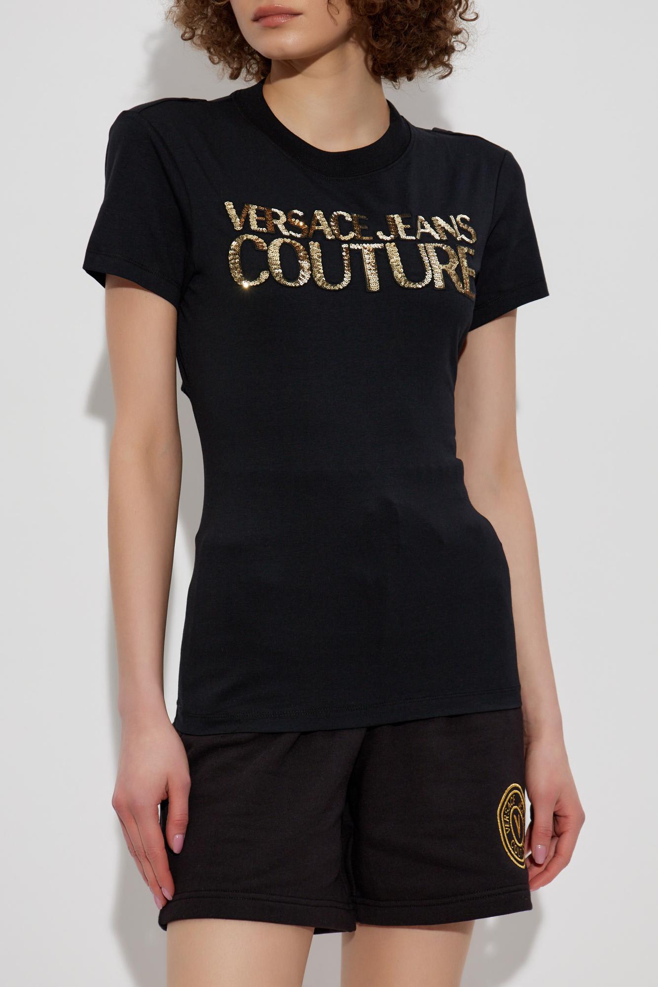 Shop Versace Jeans Couture T-shirt In Black
