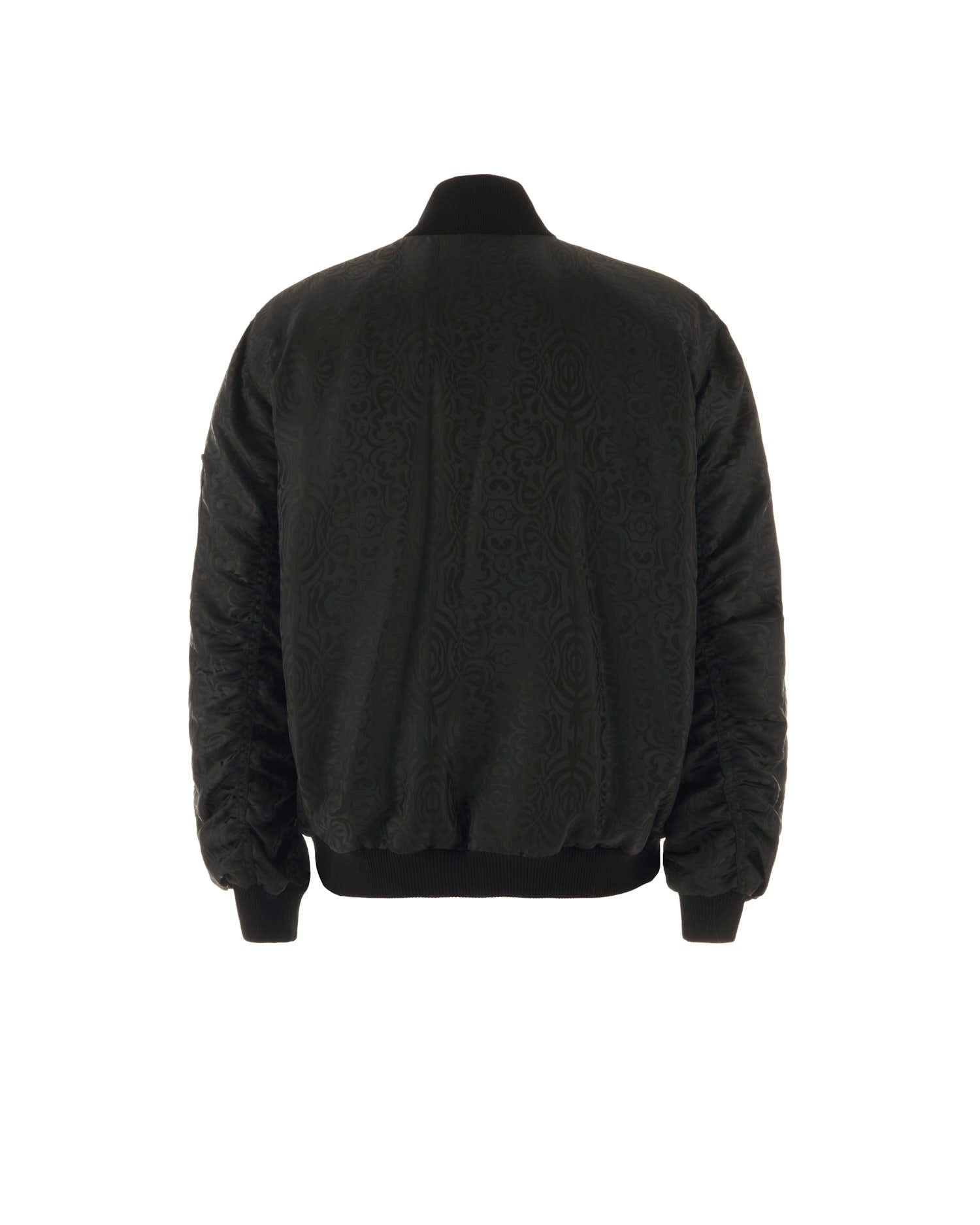 Shop John Richmond Bomber Jacket With Zip In Nero