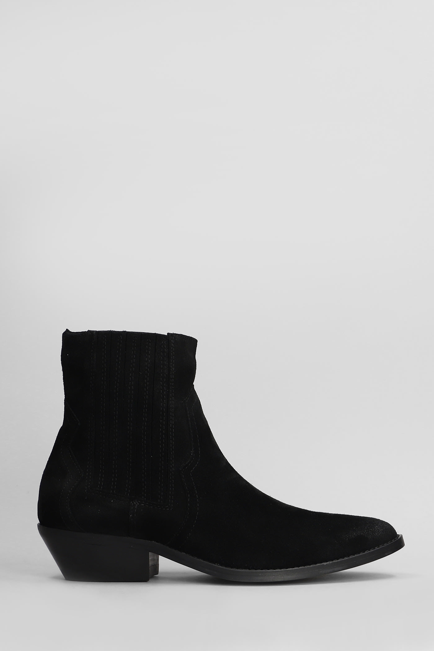 Texan Ankle Boots In Black Suede