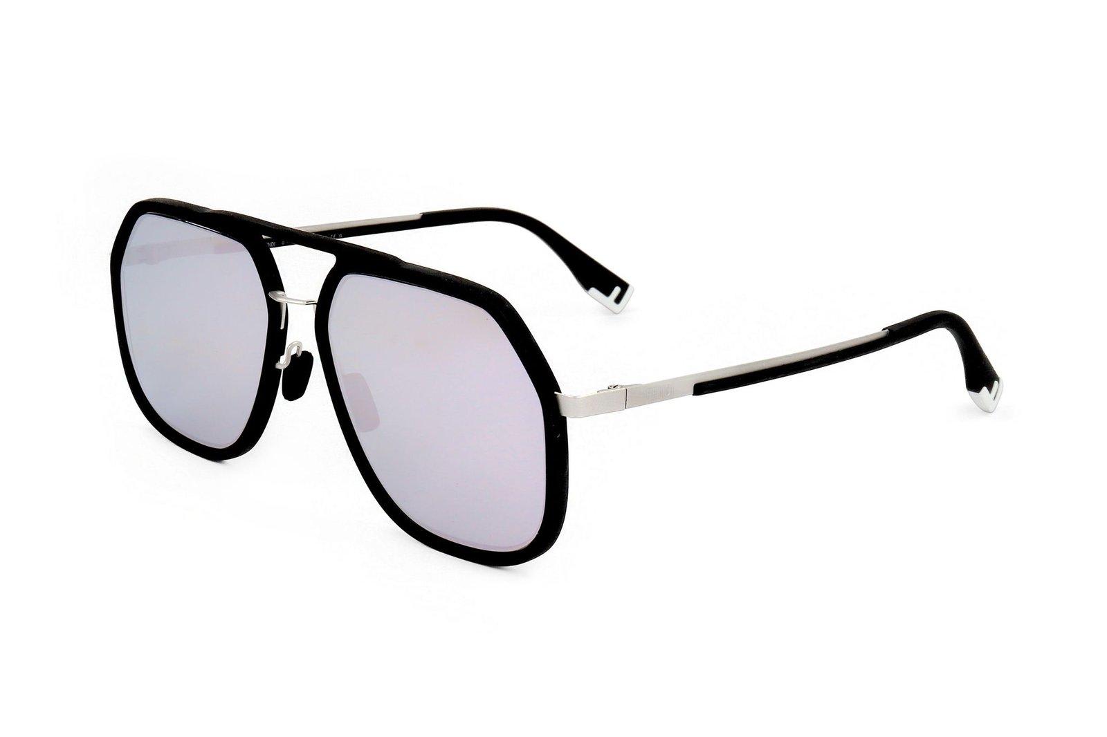 Shop Fendi Pilot Frame Sunglasses In 02c