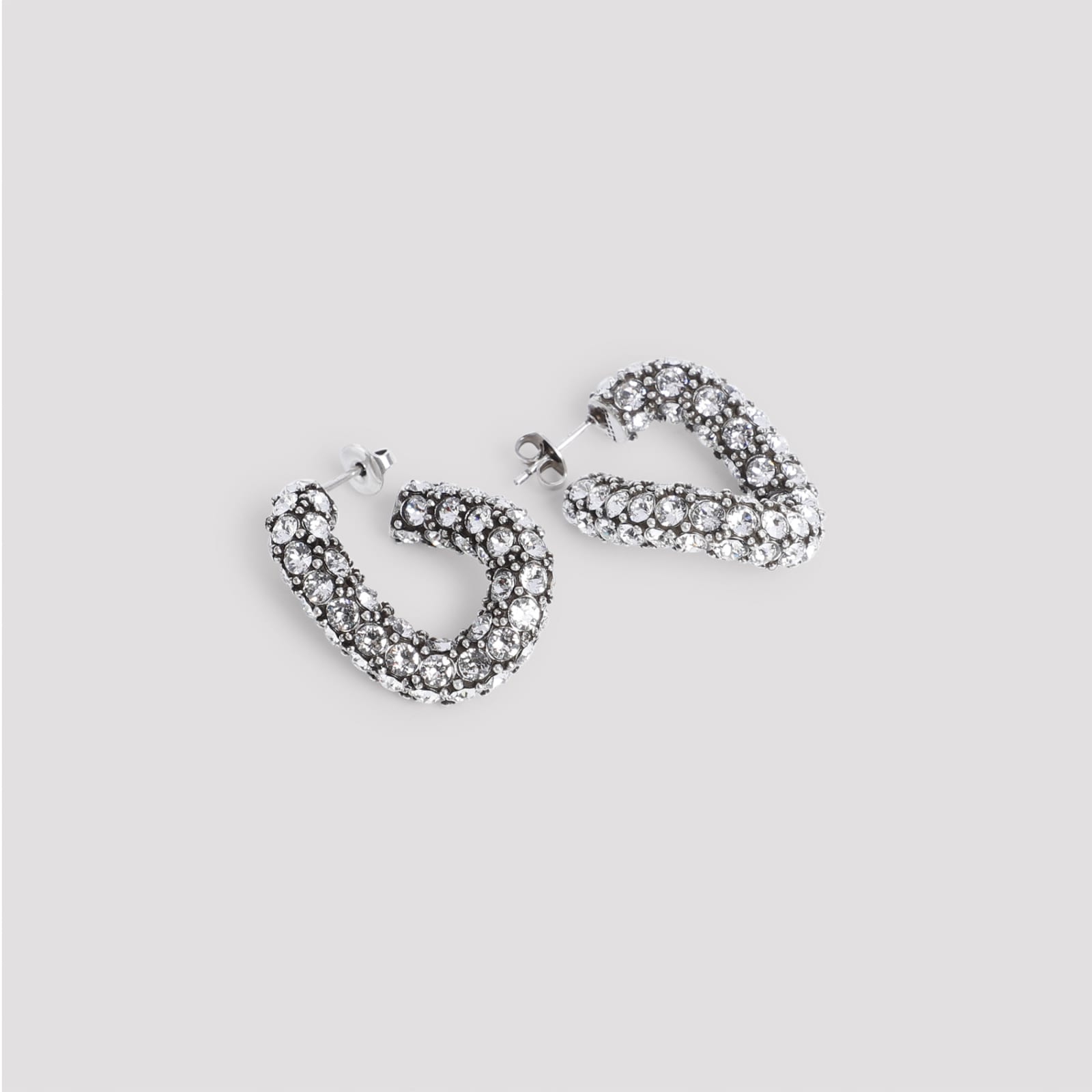 Shop Isabel Marant Brass Earrings In Trsi Trasparent Silver