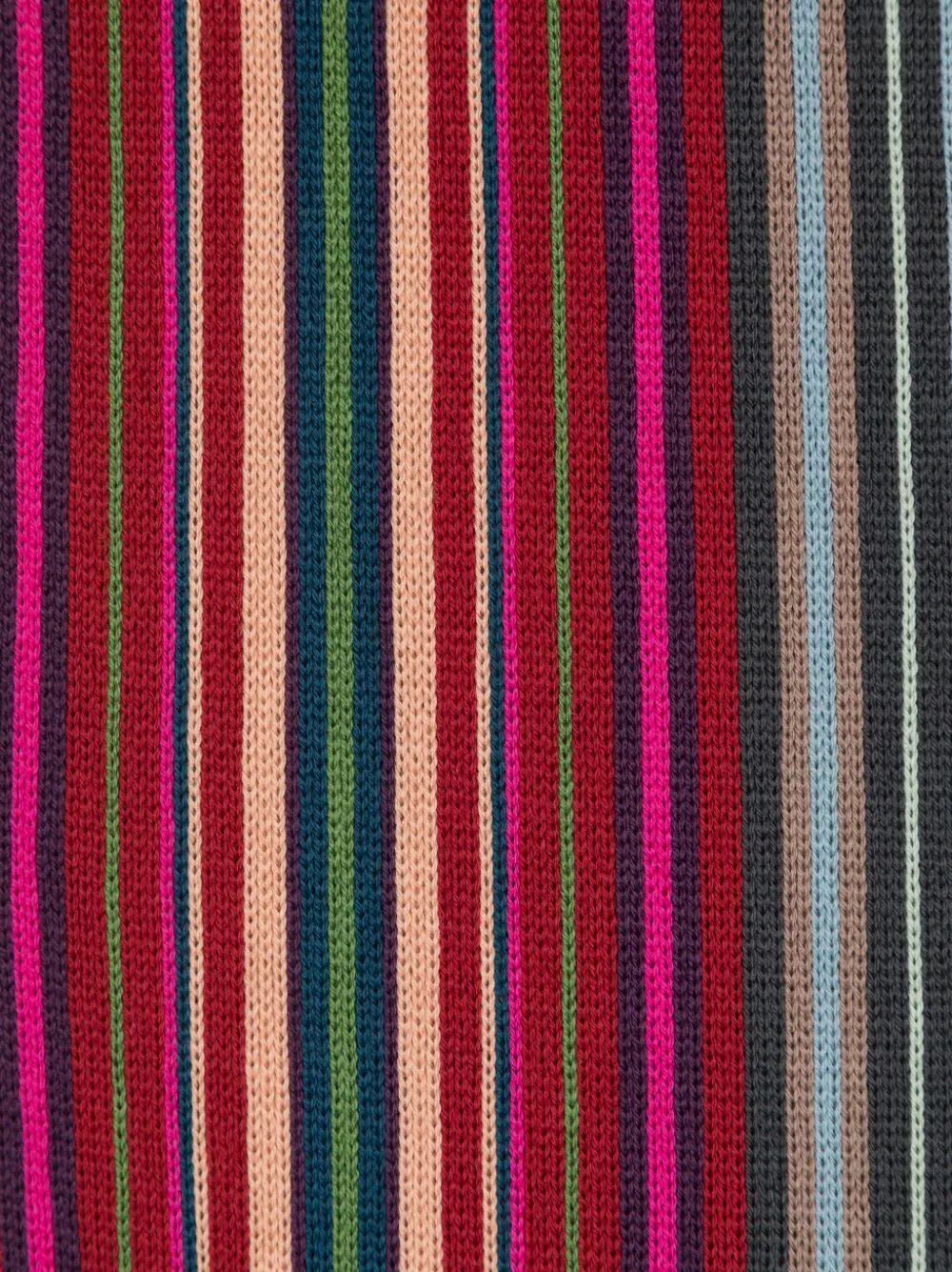 Shop Ps By Paul Smith Men Scarf Spectrum Stripes In Burgundy Borde