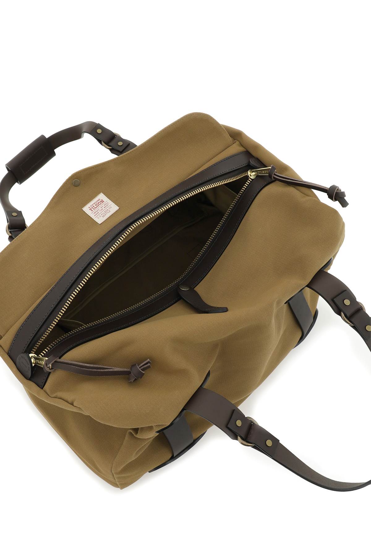 Shop Filson Cotton Twill Duffle Bag In Otter Green (beige)