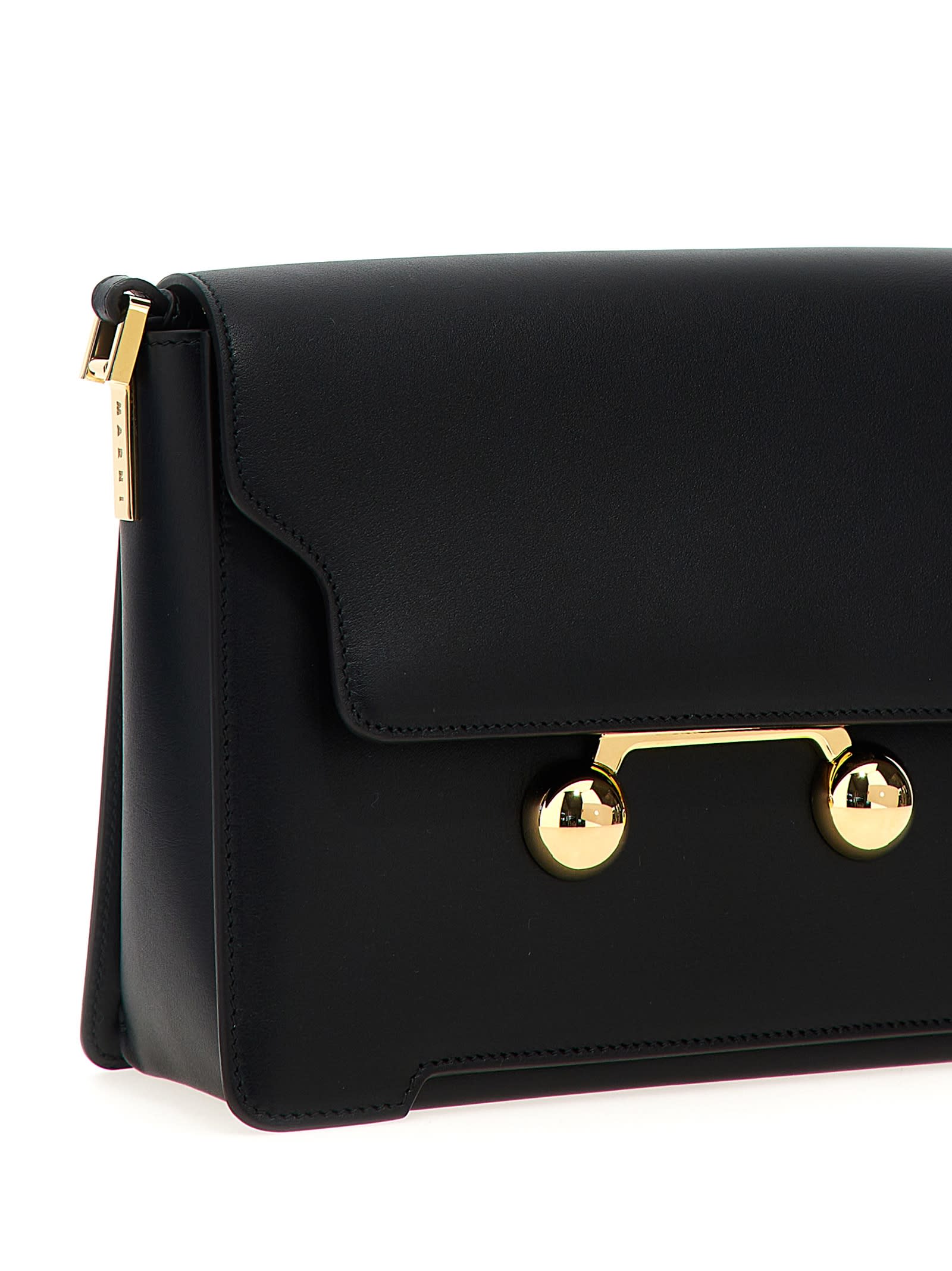 Shop Marni Trunkaroo Medium Shoulder Bag In Black