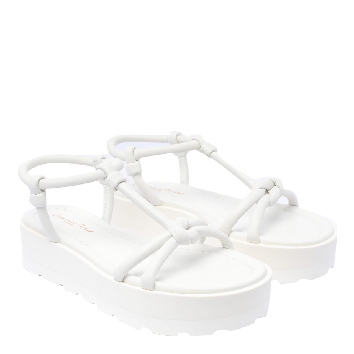 Shop Gianvito Rossi Platform Sandals In White