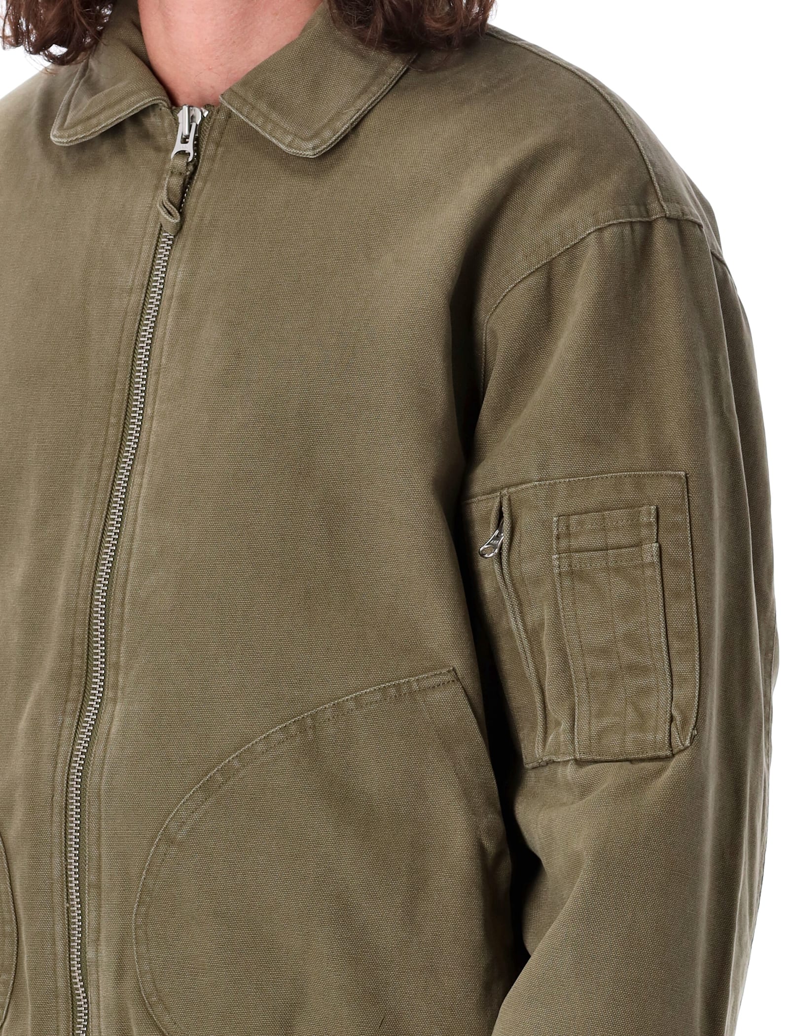 Shop Pop Trading Company Bomber Jacket In Olive