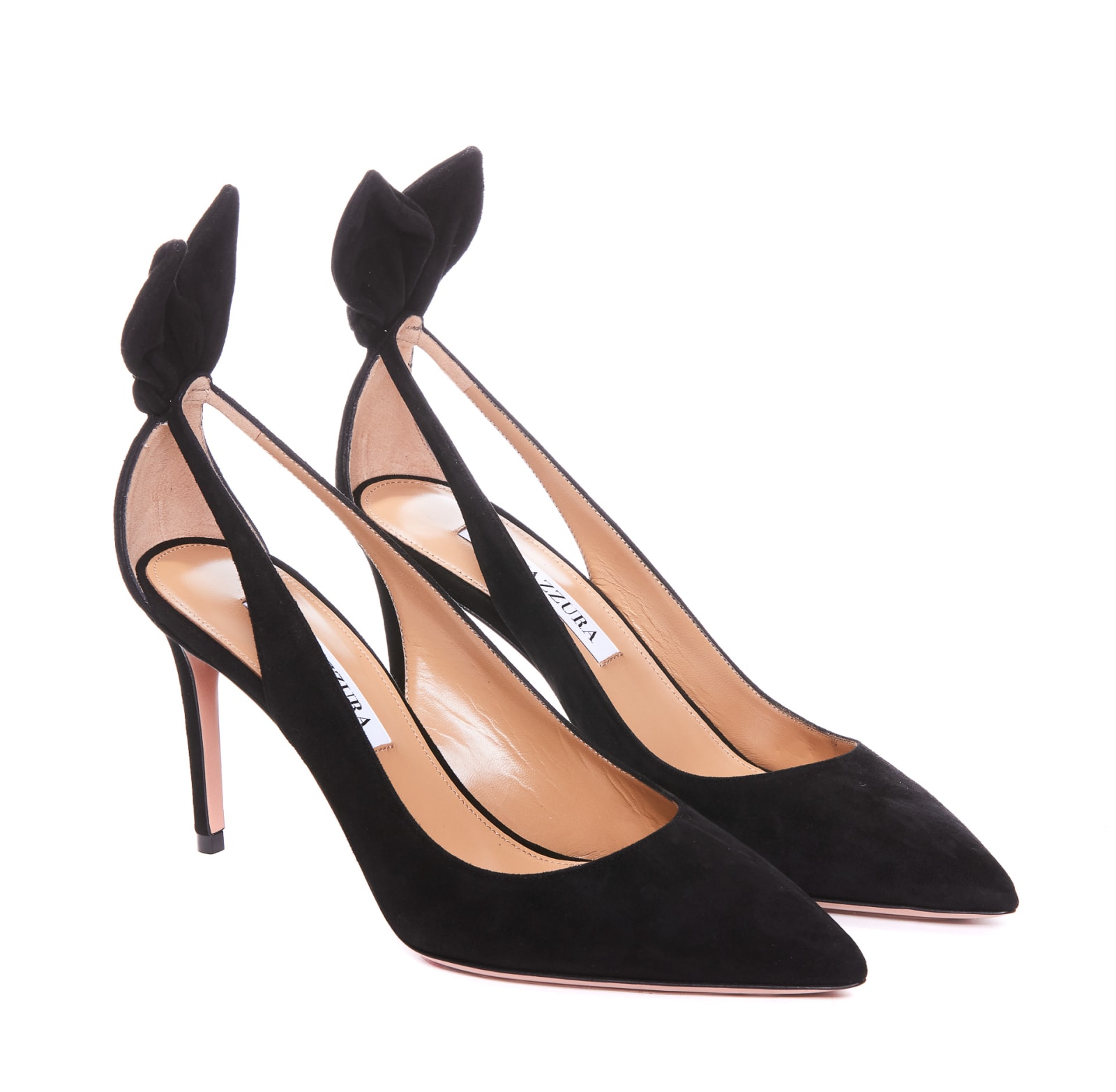 Shop Aquazzura Bow Tie Pump 85 In Black