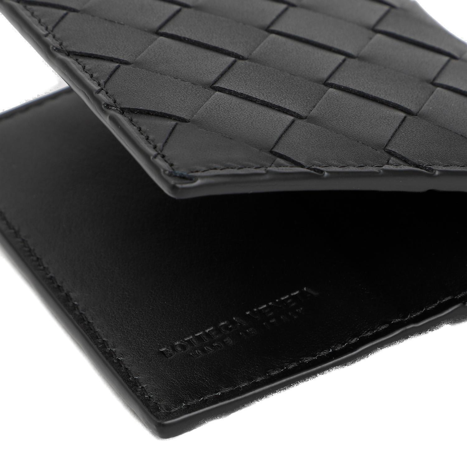 Bottega Veneta Khaki Intrecciato Bi-fold Wallet
