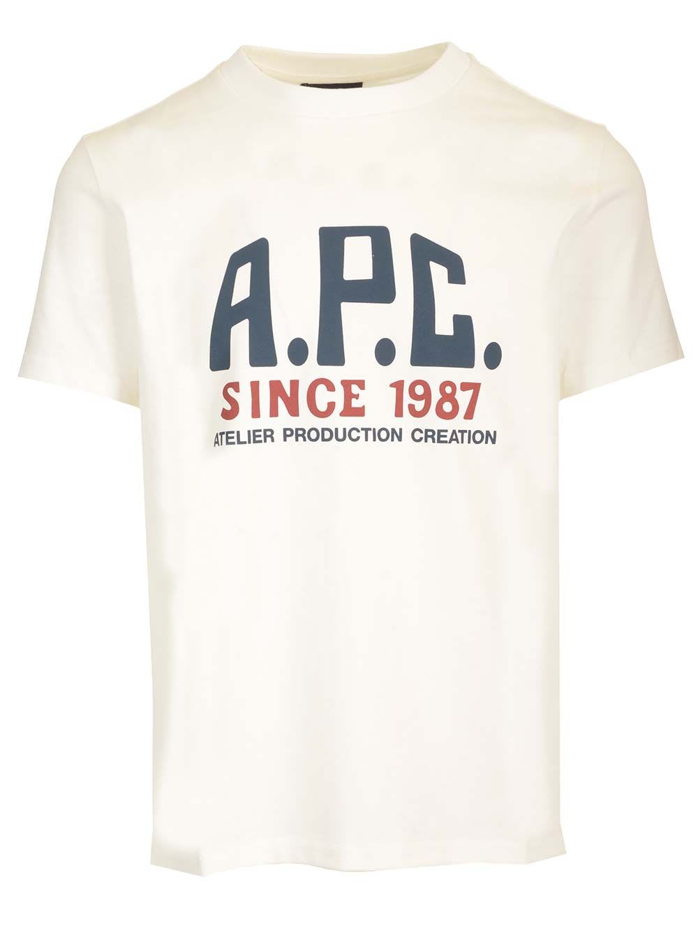 A. P.C. print Label T-shirt