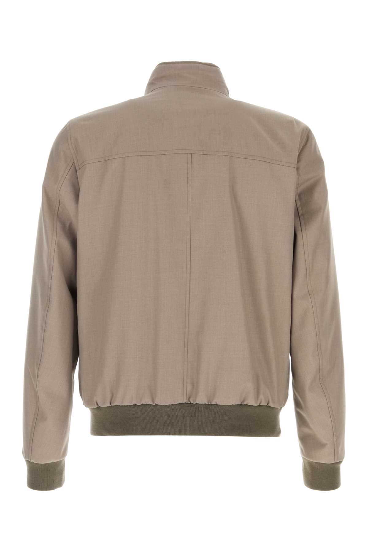 Moorer Bernie Bomber Jacket Front Pockets In Sabbia