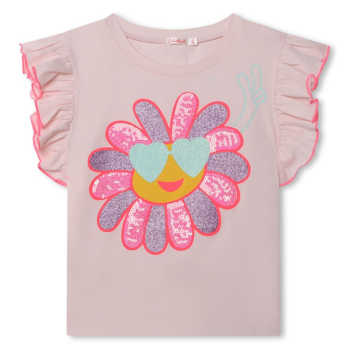 Shop Billieblush T-shirt Con Stampa In Pink