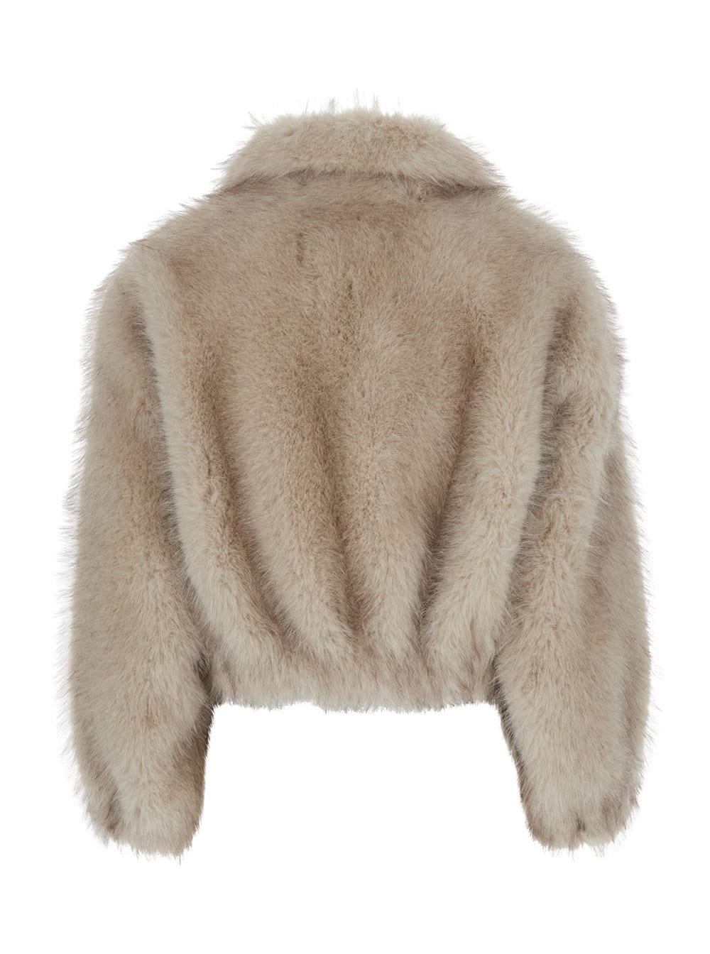 Valentini 1972 Collared Faux-fur Jacket In Neutral