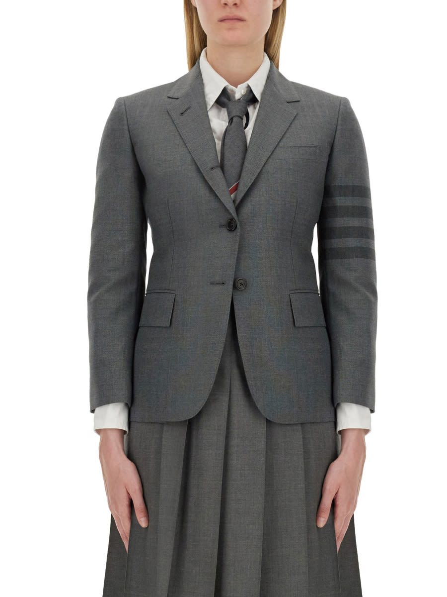 Shop Thom Browne Classic Sports Coat In Grey