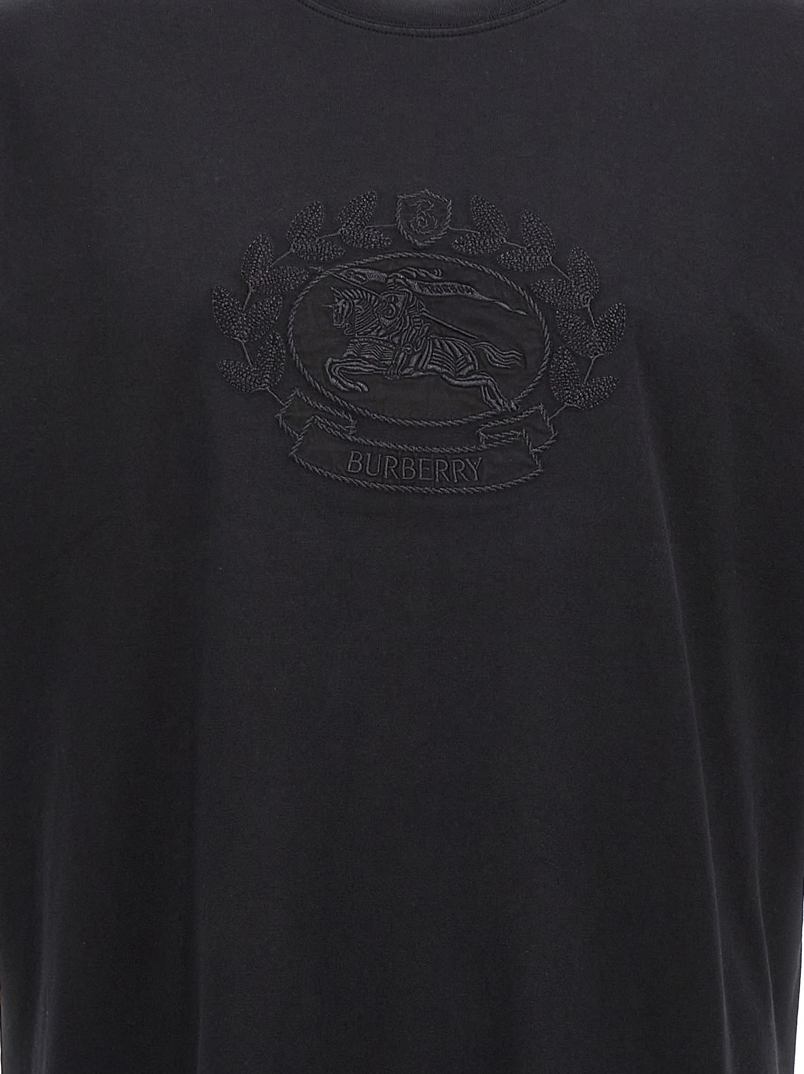 BURBERRY LOGO EMBROIDERY T-SHIRT 