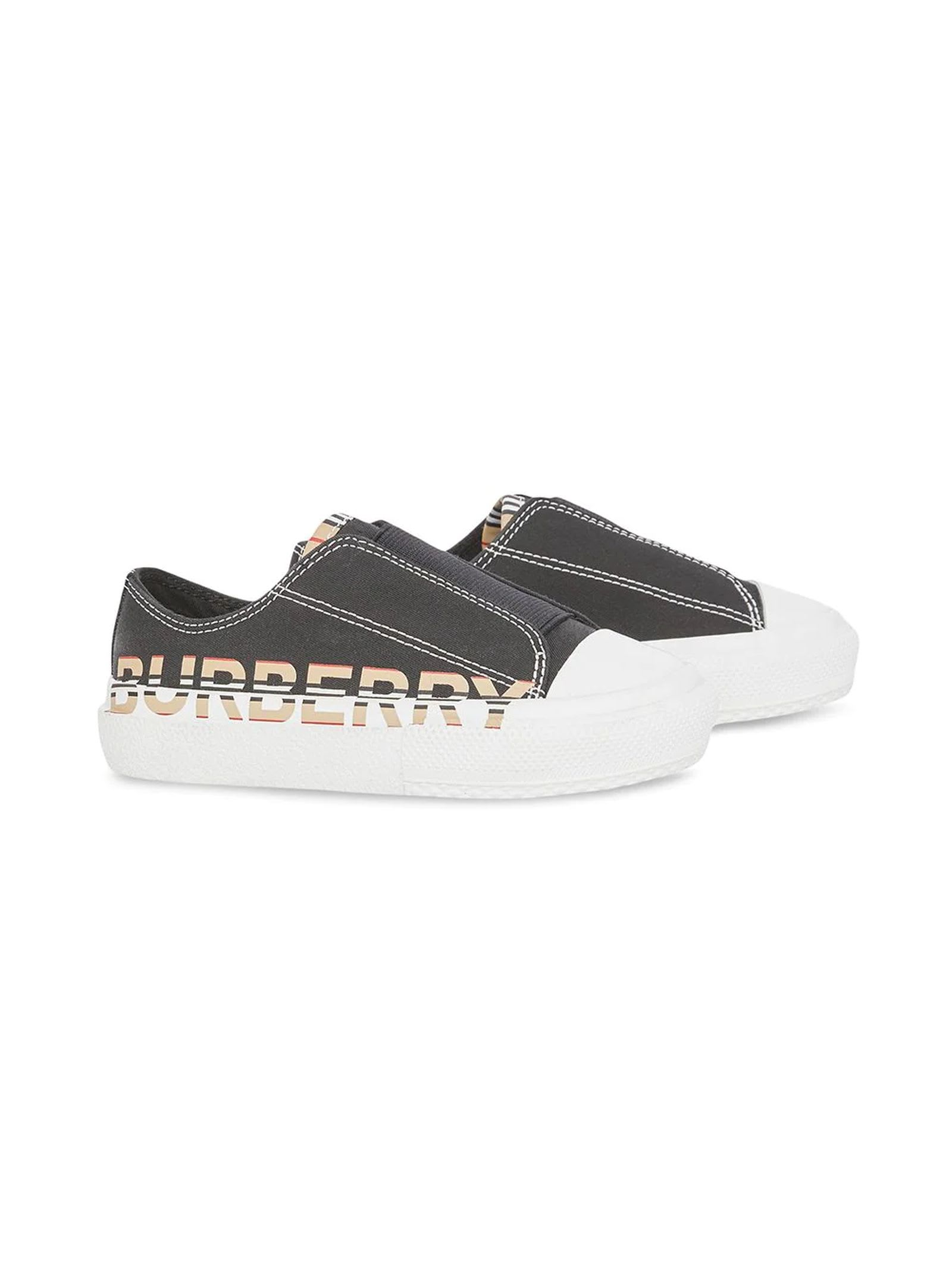 Burberry Black Kids Sneakers