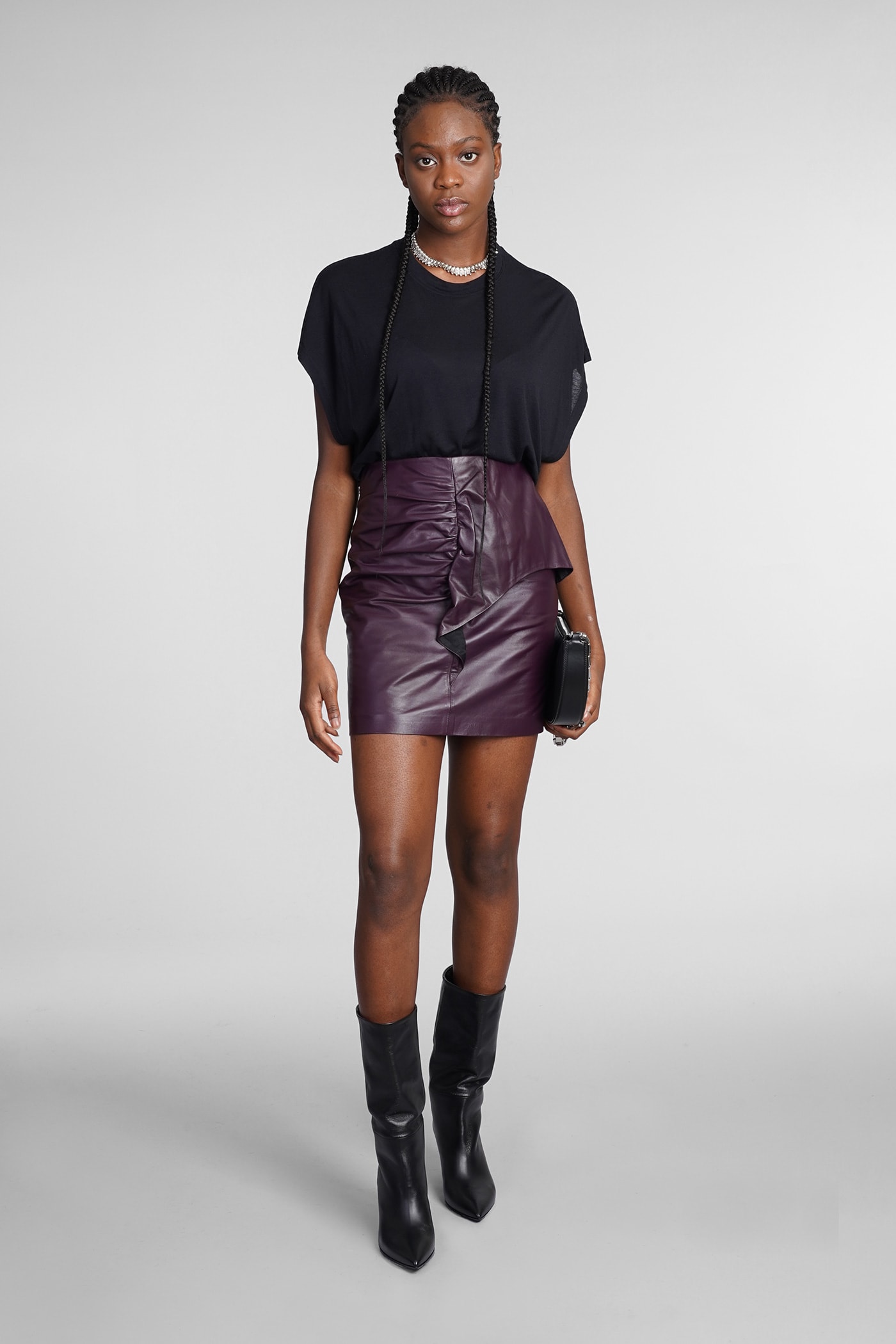 iro leather mini skirt