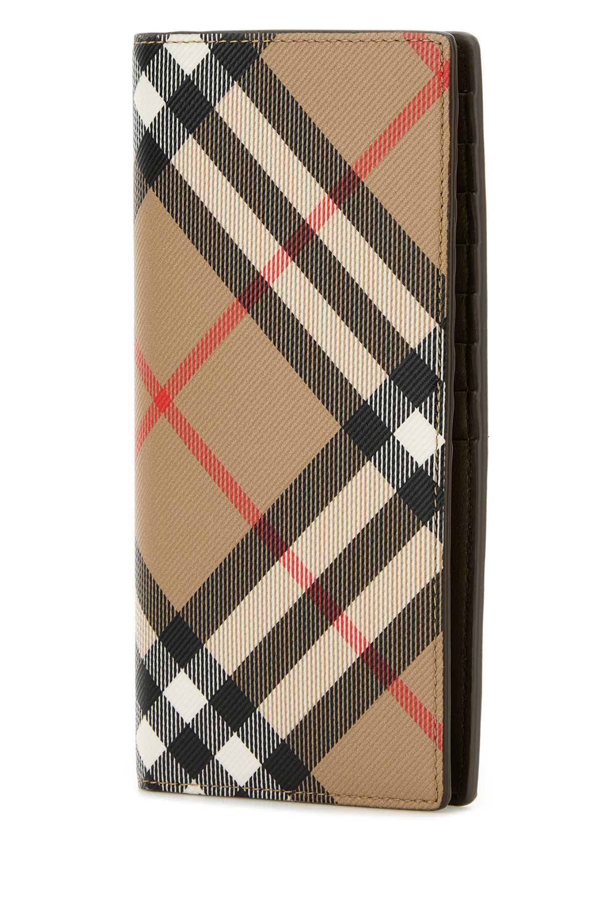 Burberry Printed Canvas Wallet In Sand
