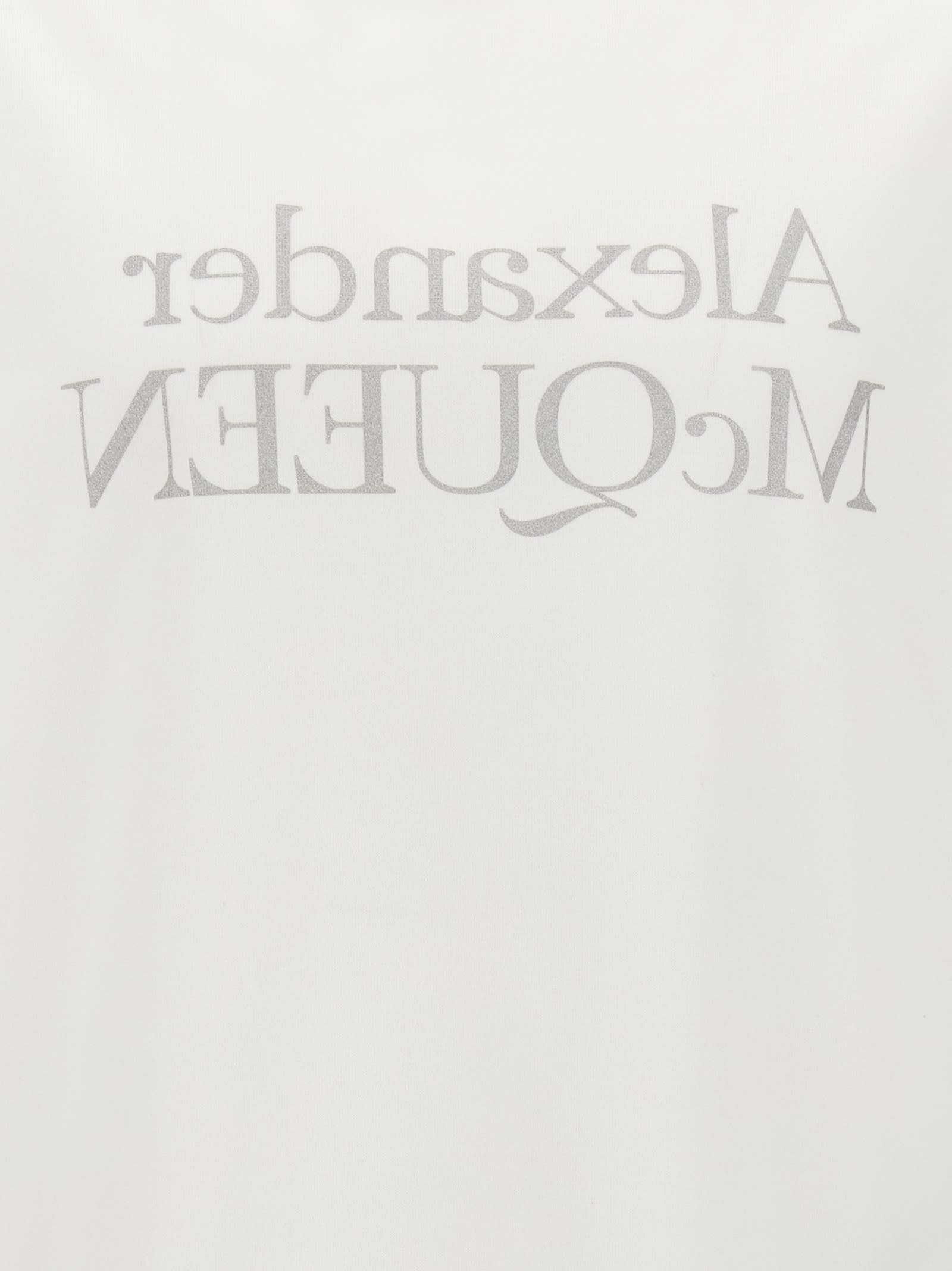 Shop Alexander Mcqueen Logo Print T-shirt In White