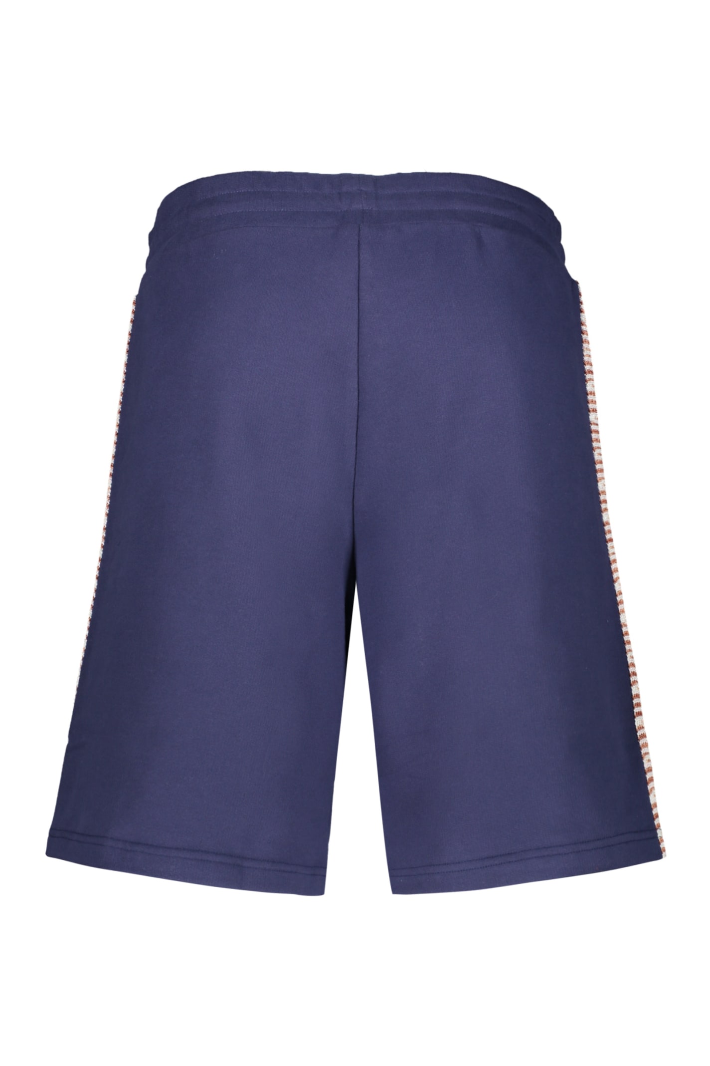 Shop Missoni Cotton Bermuda Shorts In Blue