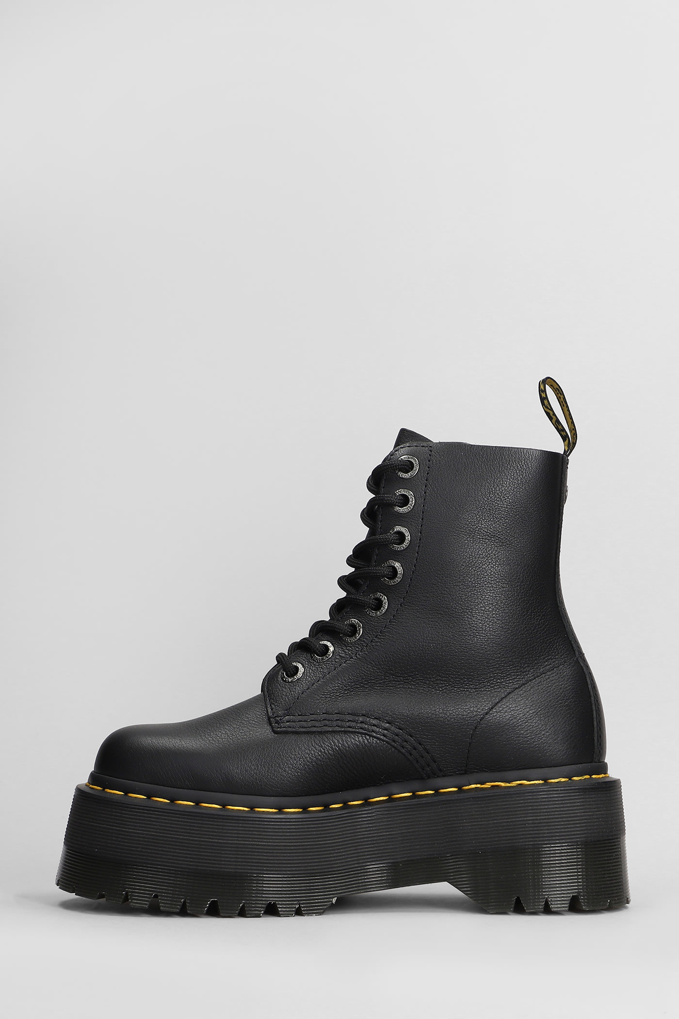 Shop Dr. Martens' 1460 Pascal Max Combat Boots In Black Leather