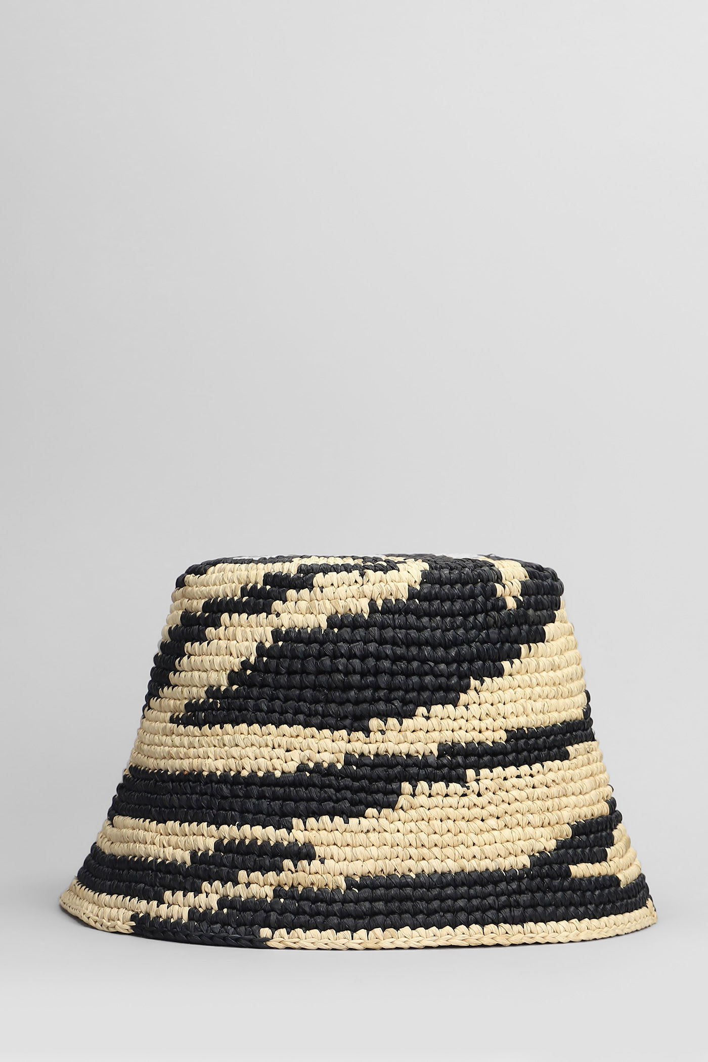 Zimmermann Womens Black Zebra Printed Raffia Bucket Hat In Neutral