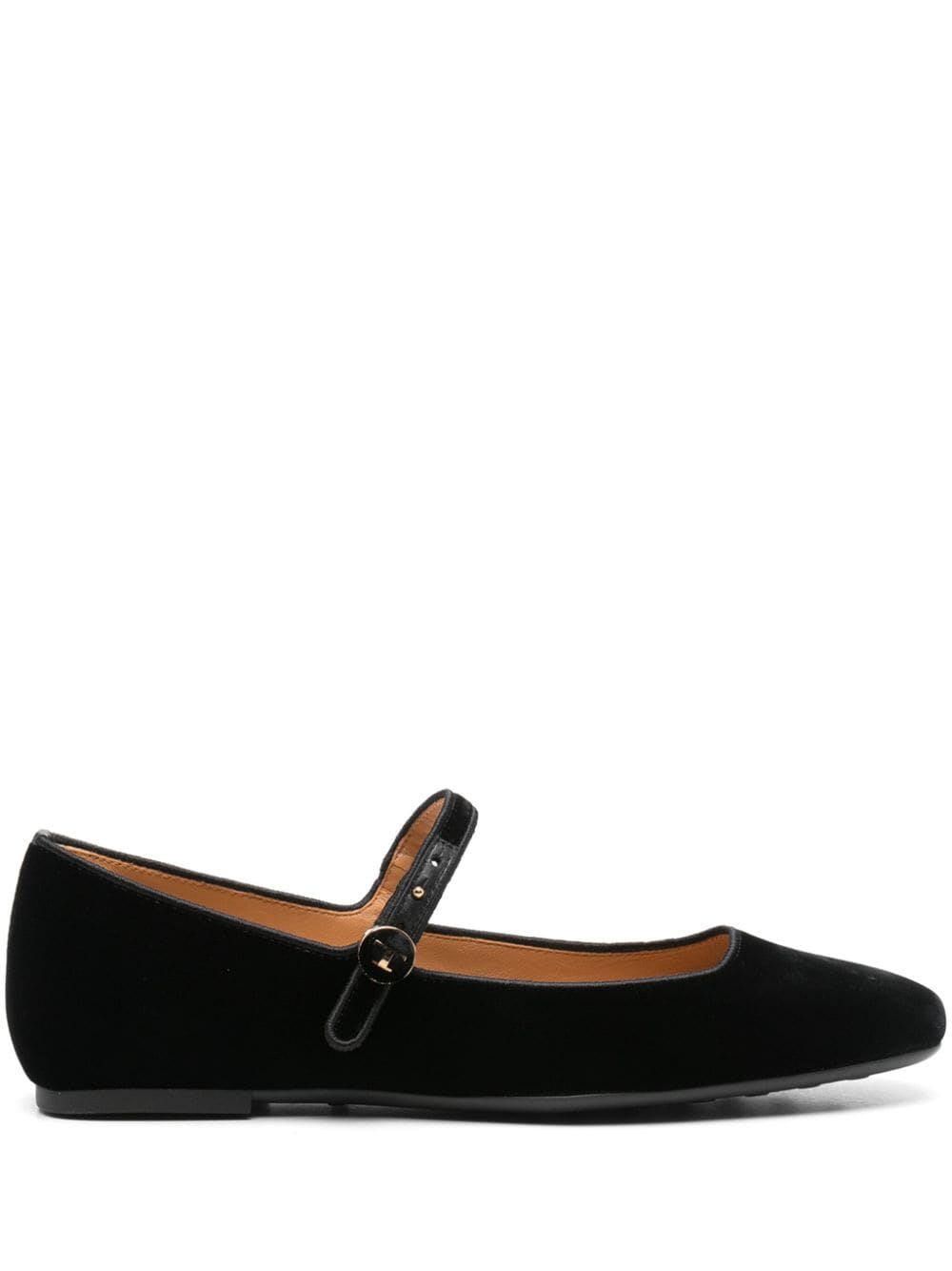 Shop Tod's Ballerinas With Belt In Black