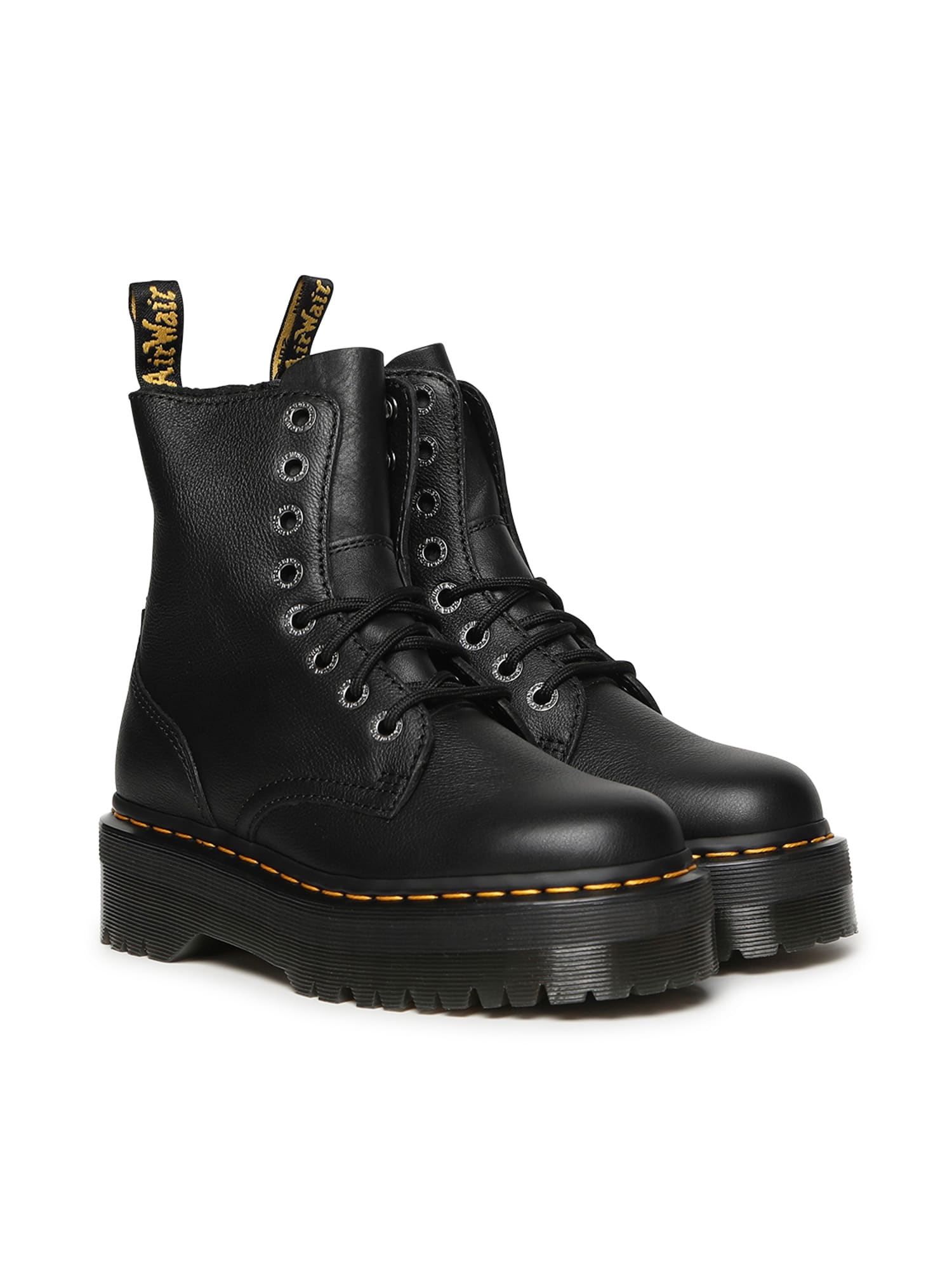 Dr. Martens Jadon Iii Leather Platform Boots In Black