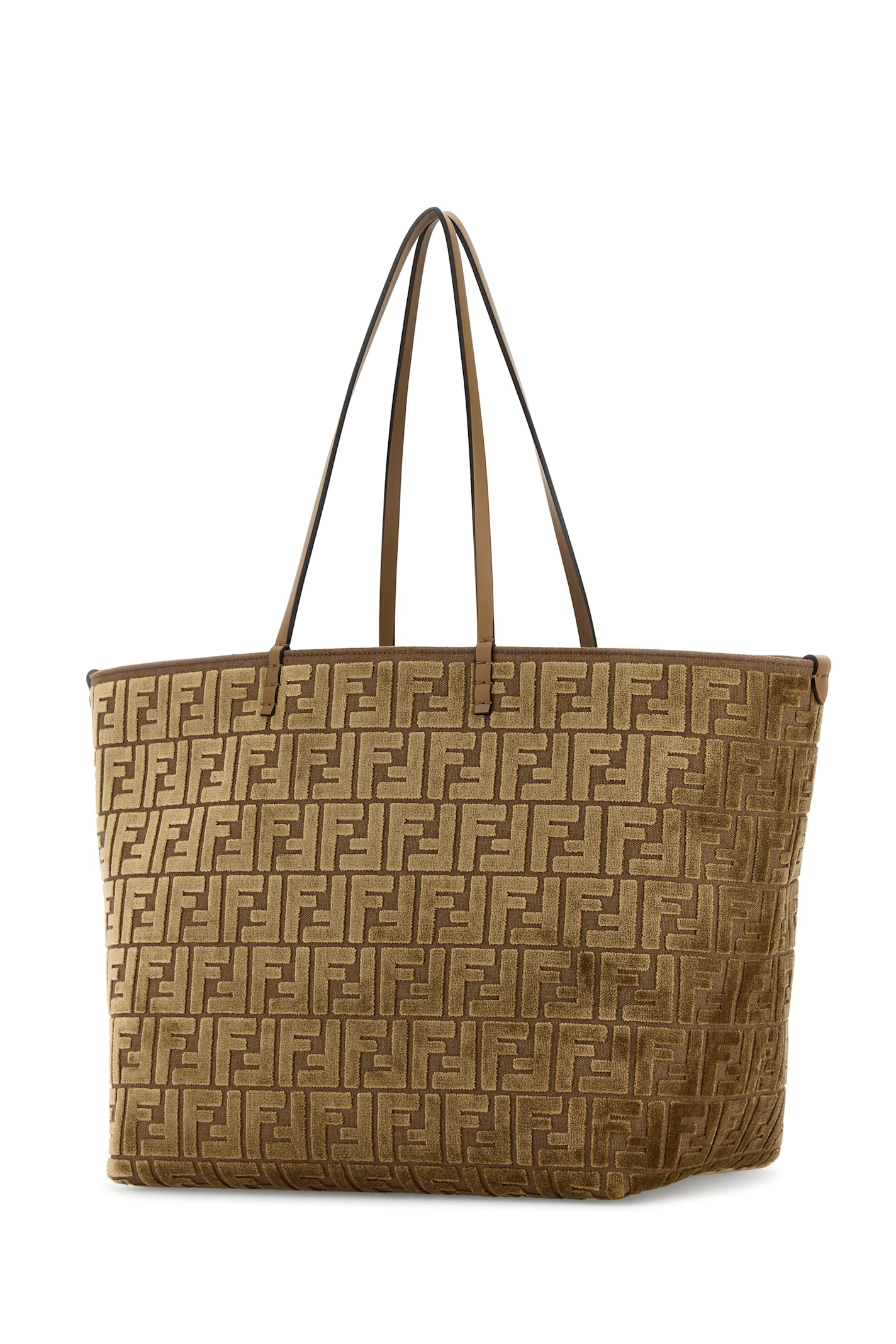 Fendi Ff Logos Tote Bag In Cappuccino+sand+p