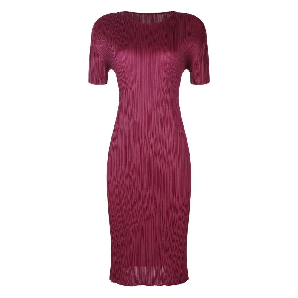 Issey Miyake Dress In Burgundy