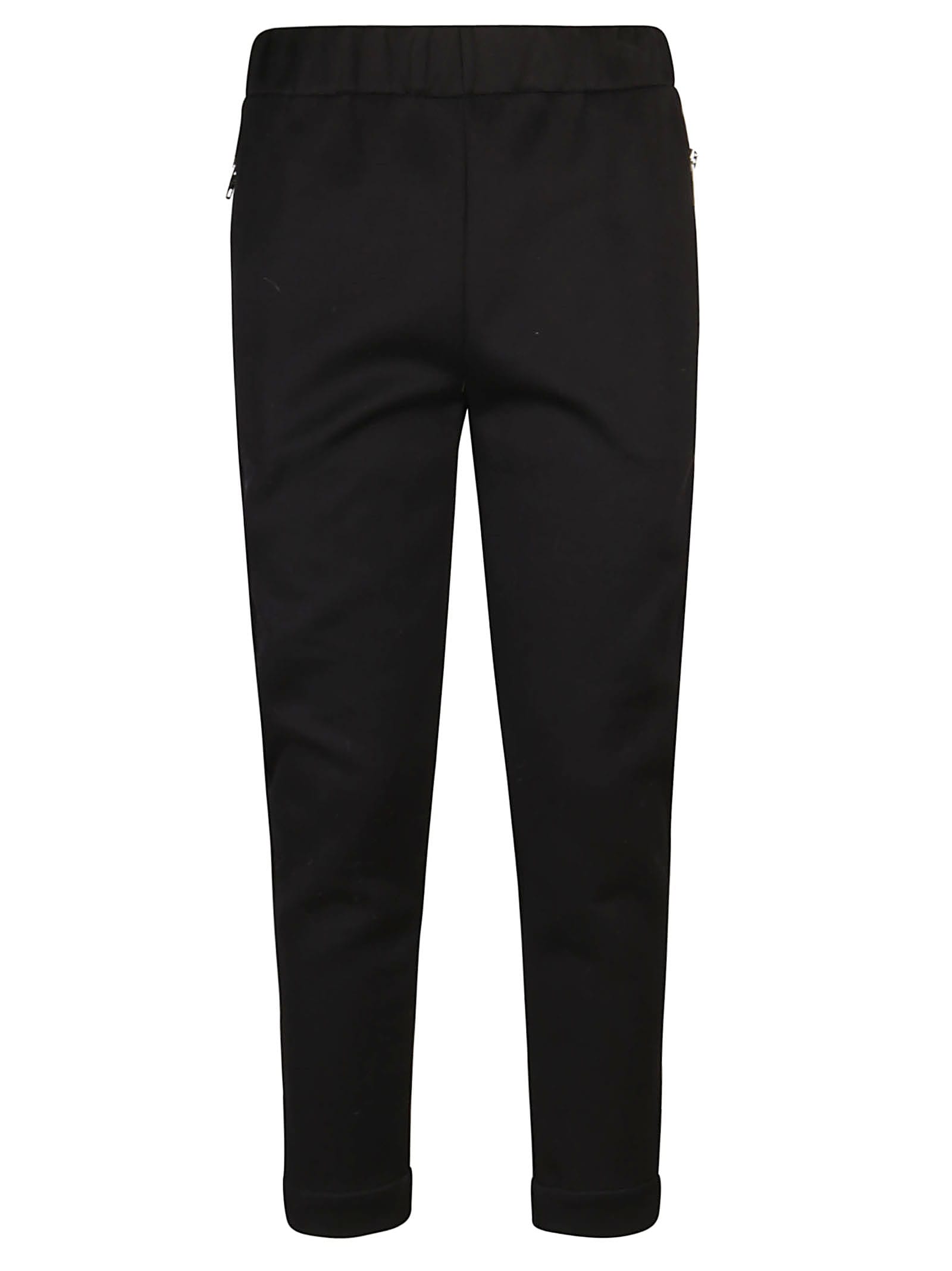 Shop Alexander Mcqueen Black Cotton Blend Trousers