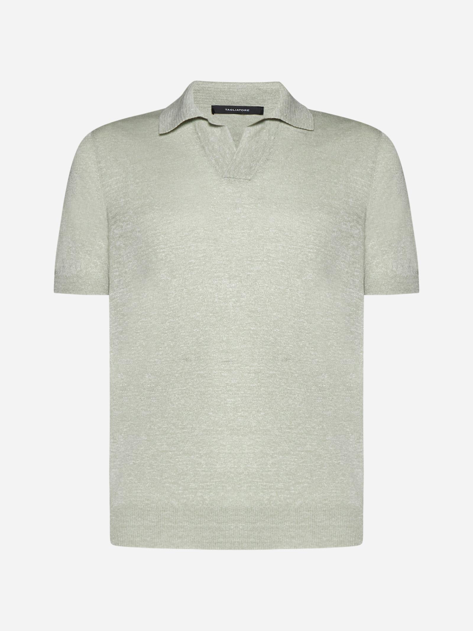Linen And Cotton Polo Shirt