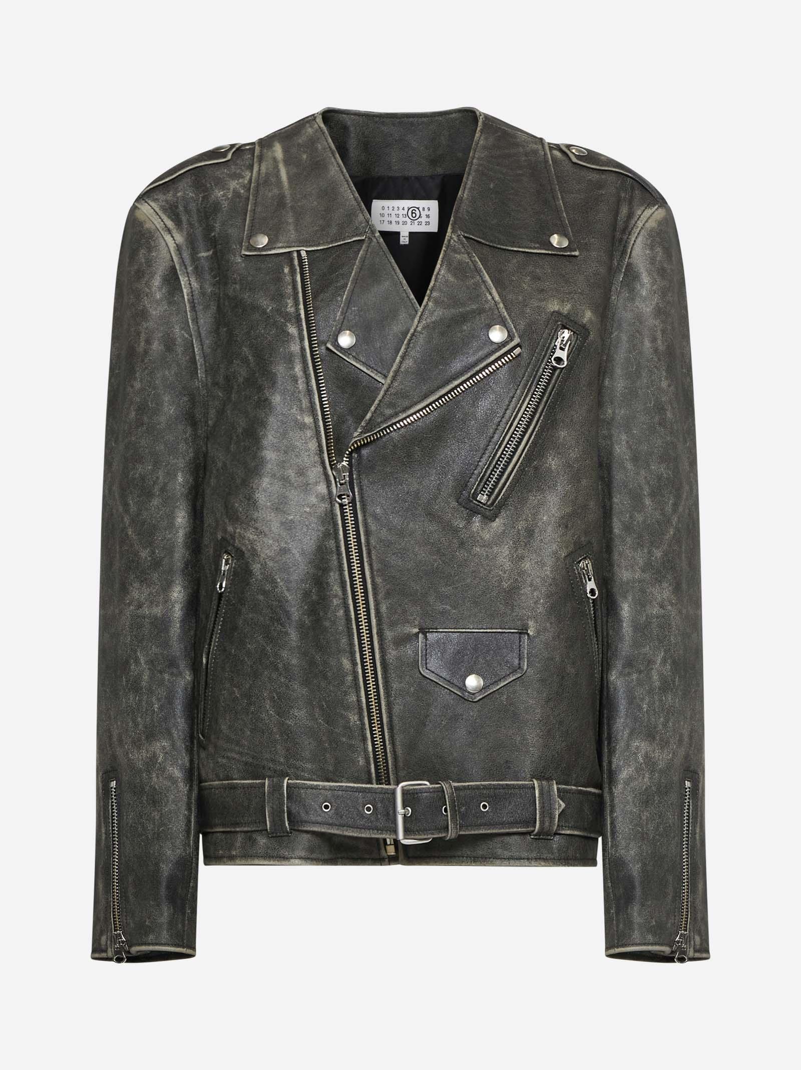 Leather Biker-style Jacket