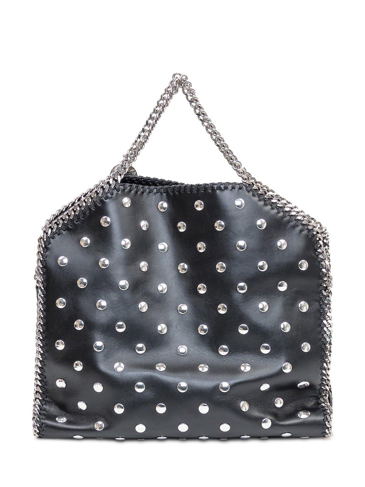 Shop Stella Mccartney Embellished Chained Tote Bag In Pure White