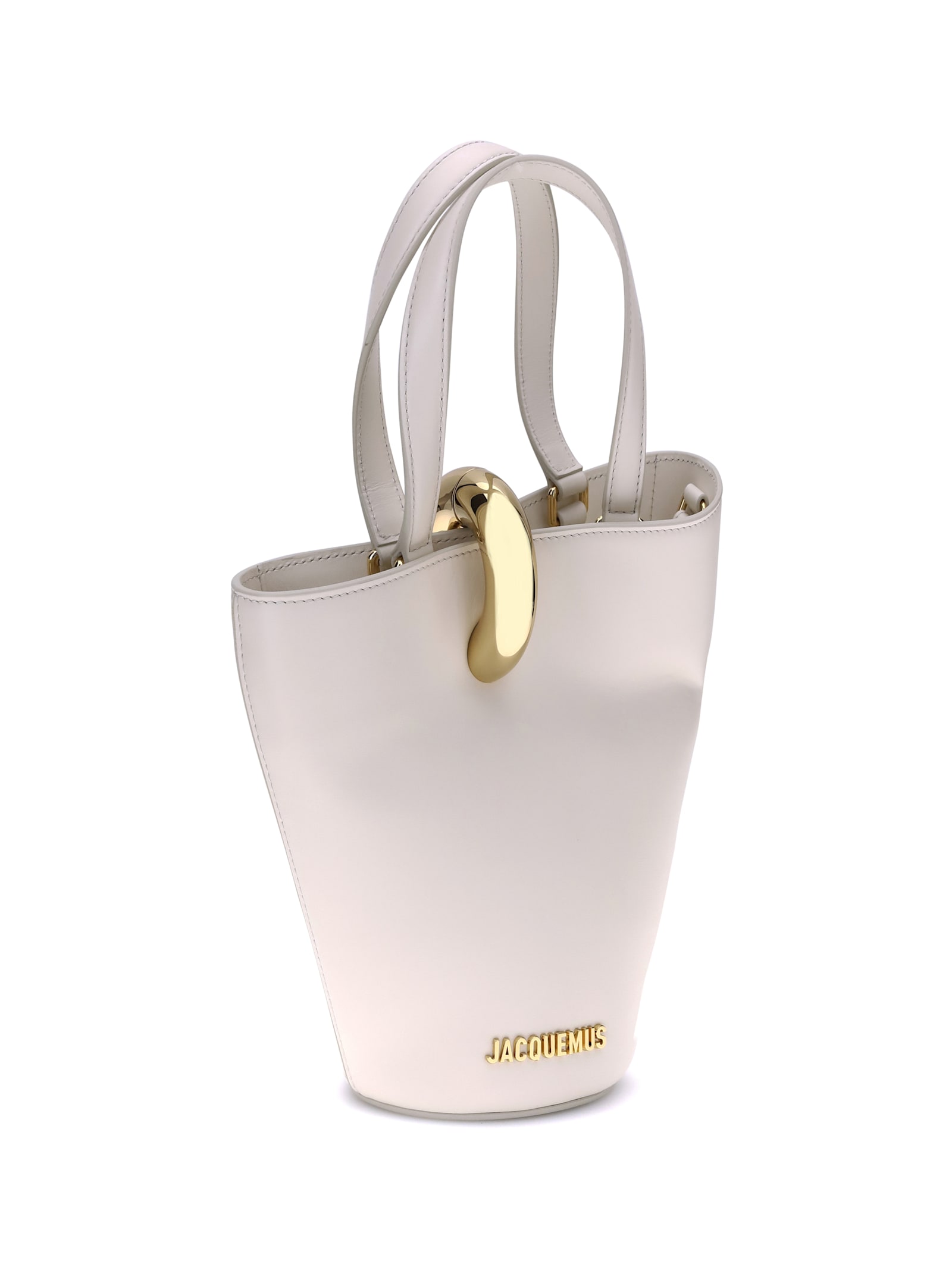 Jacquemus La Bambola Small Bucket Bag In Neutral