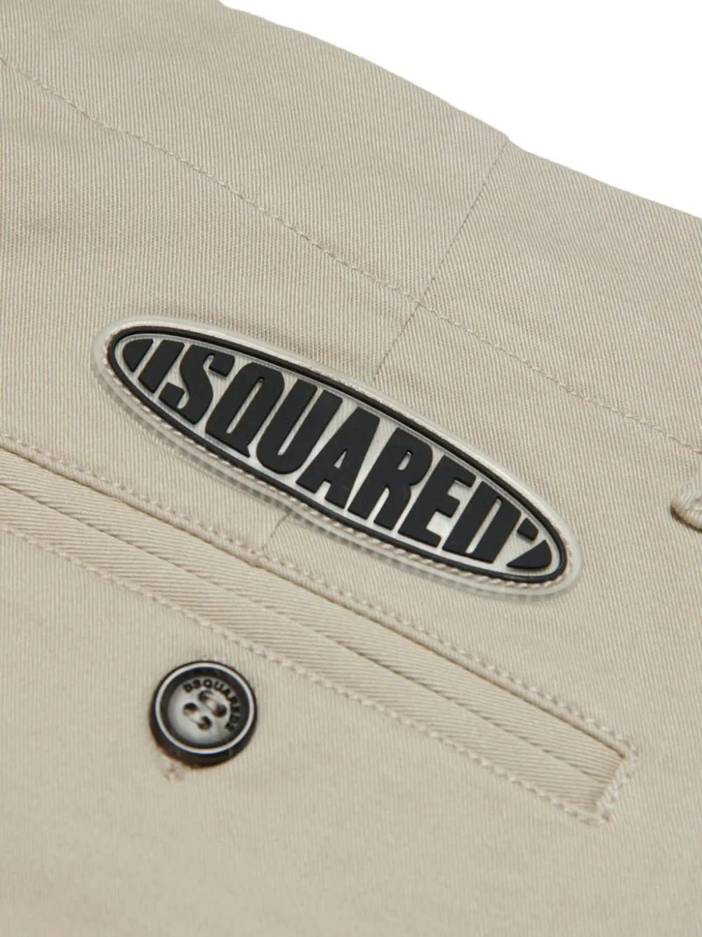 Shop Dsquared2 Beige Shorts With Crumpled Effect In Brown