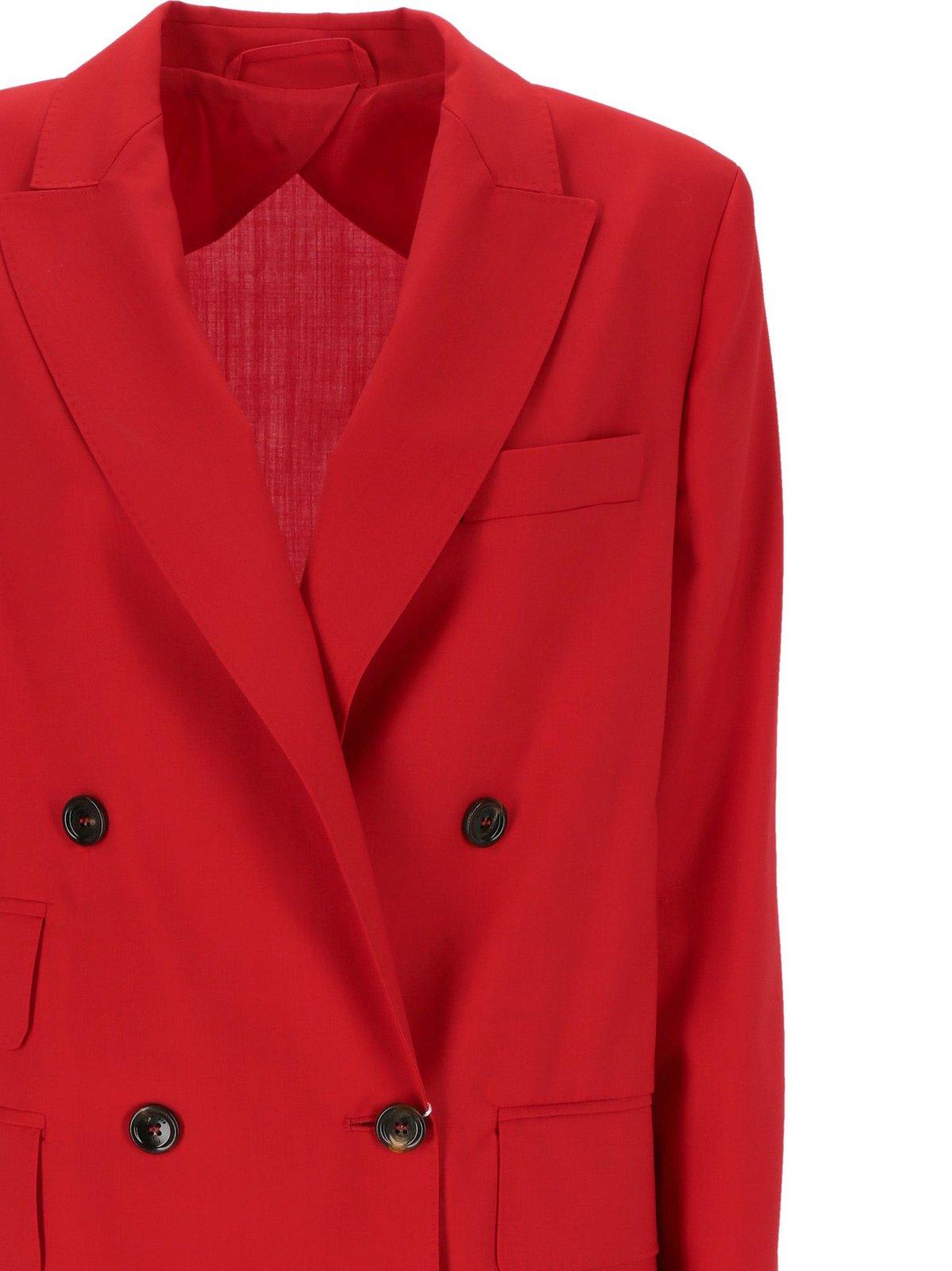 Shop Max Mara Nebbie Button-up Jacket In Red