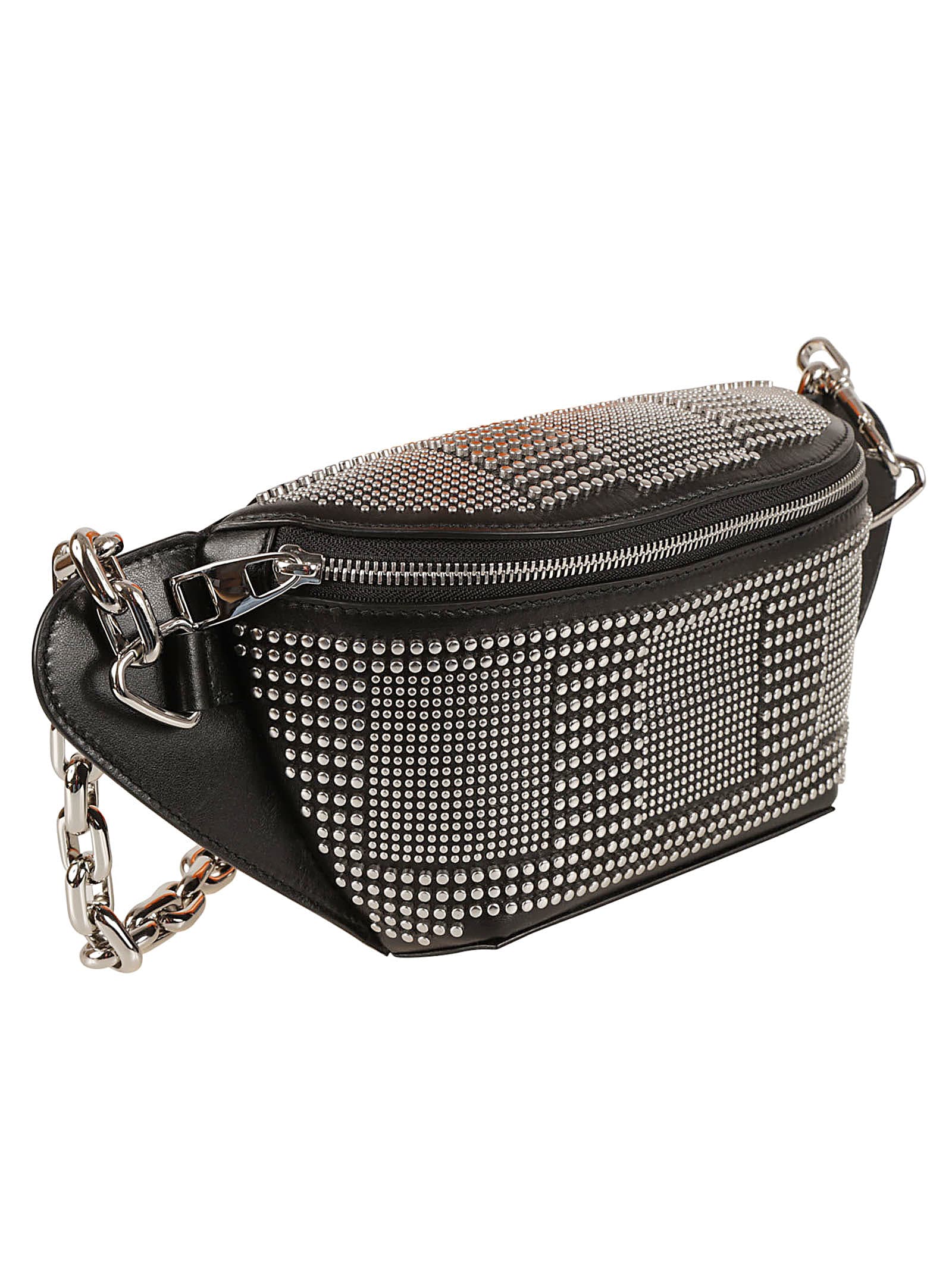 Shop Alexander Mcqueen Biker Bum Bag In Black