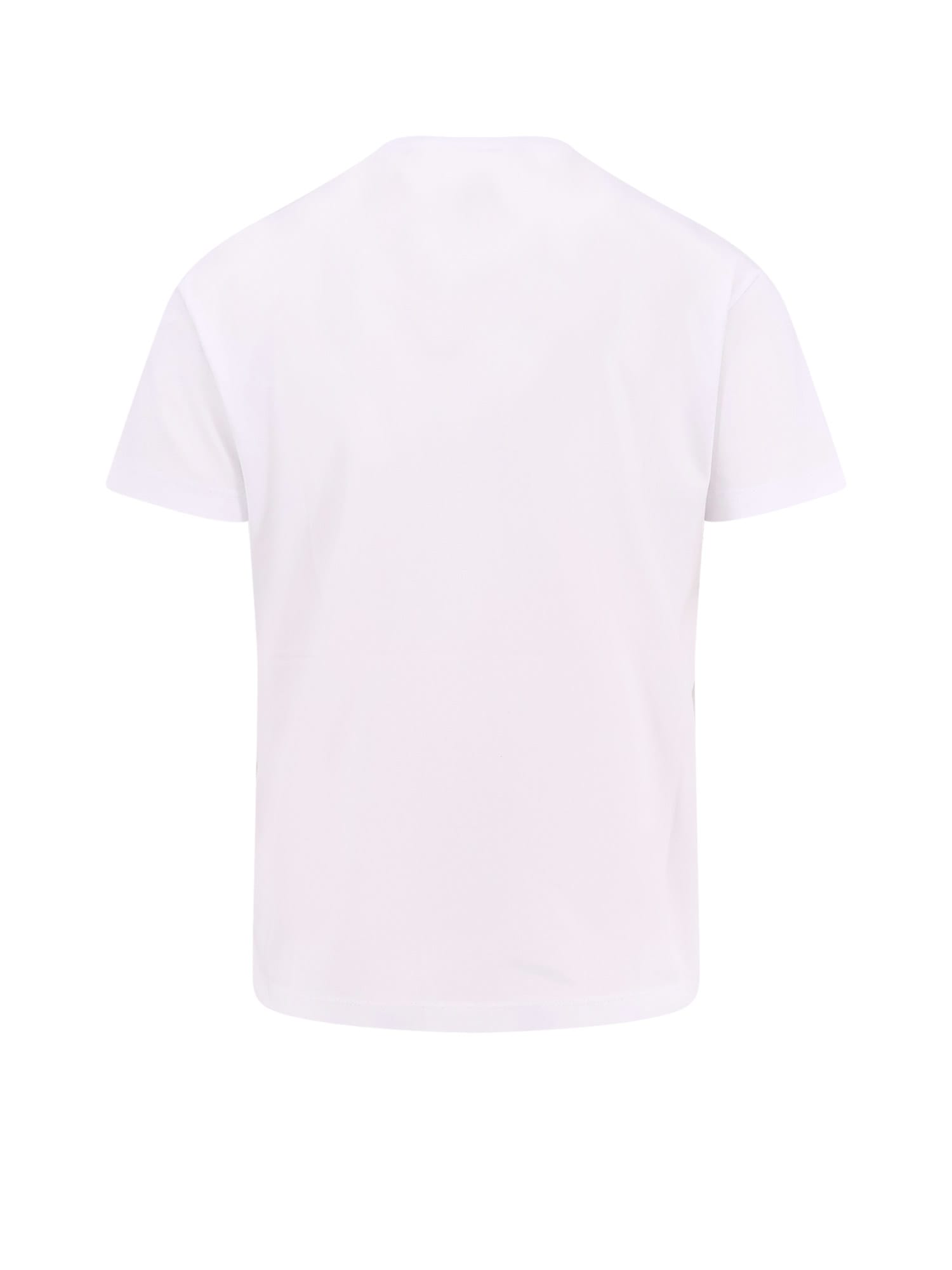 Dsquared2 White Crewneck T-shirt With Logo Lettering On The Front In White