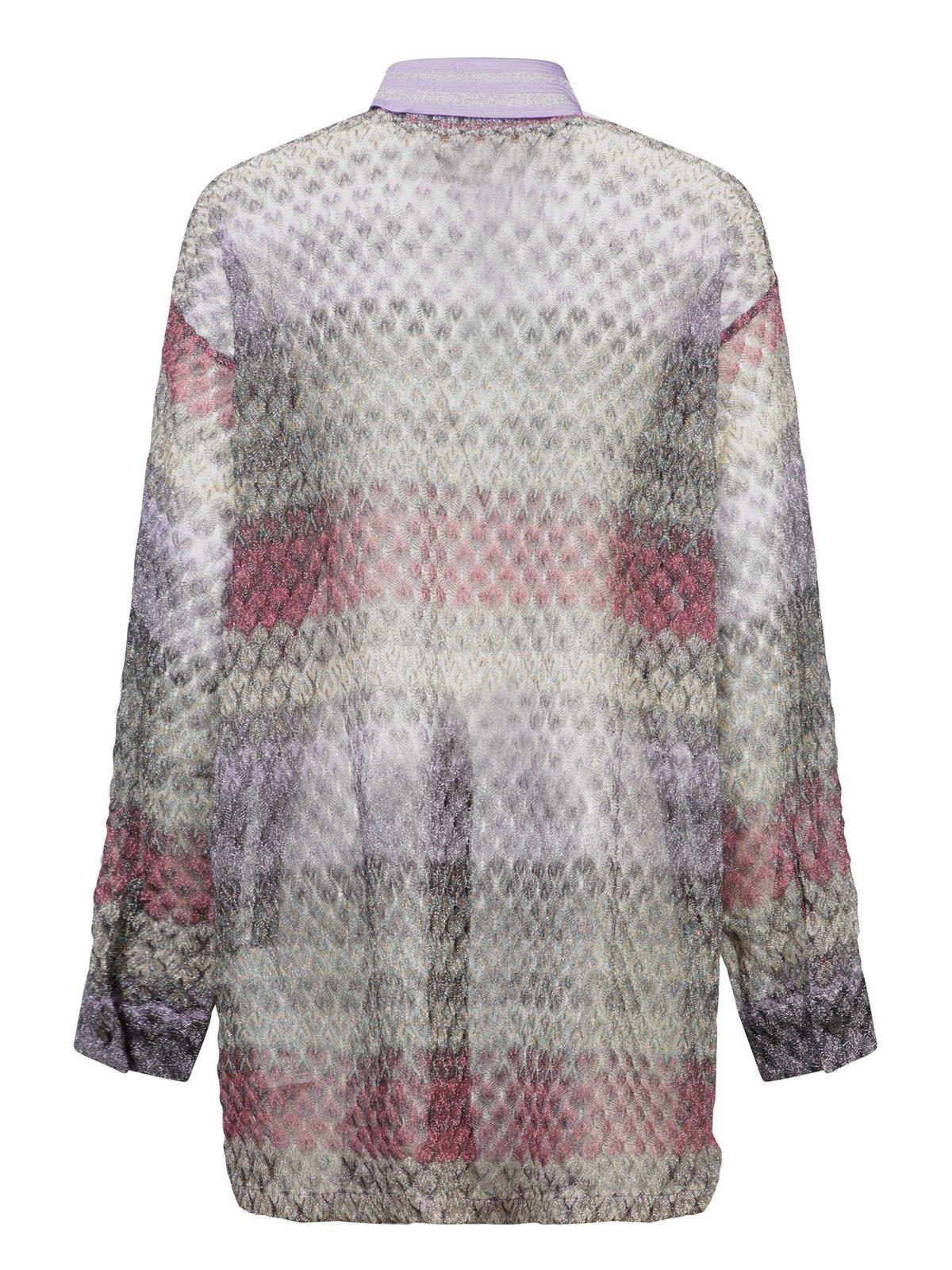 MISSONI LAME LACE PATTERN OVERSIZED SHIRT 