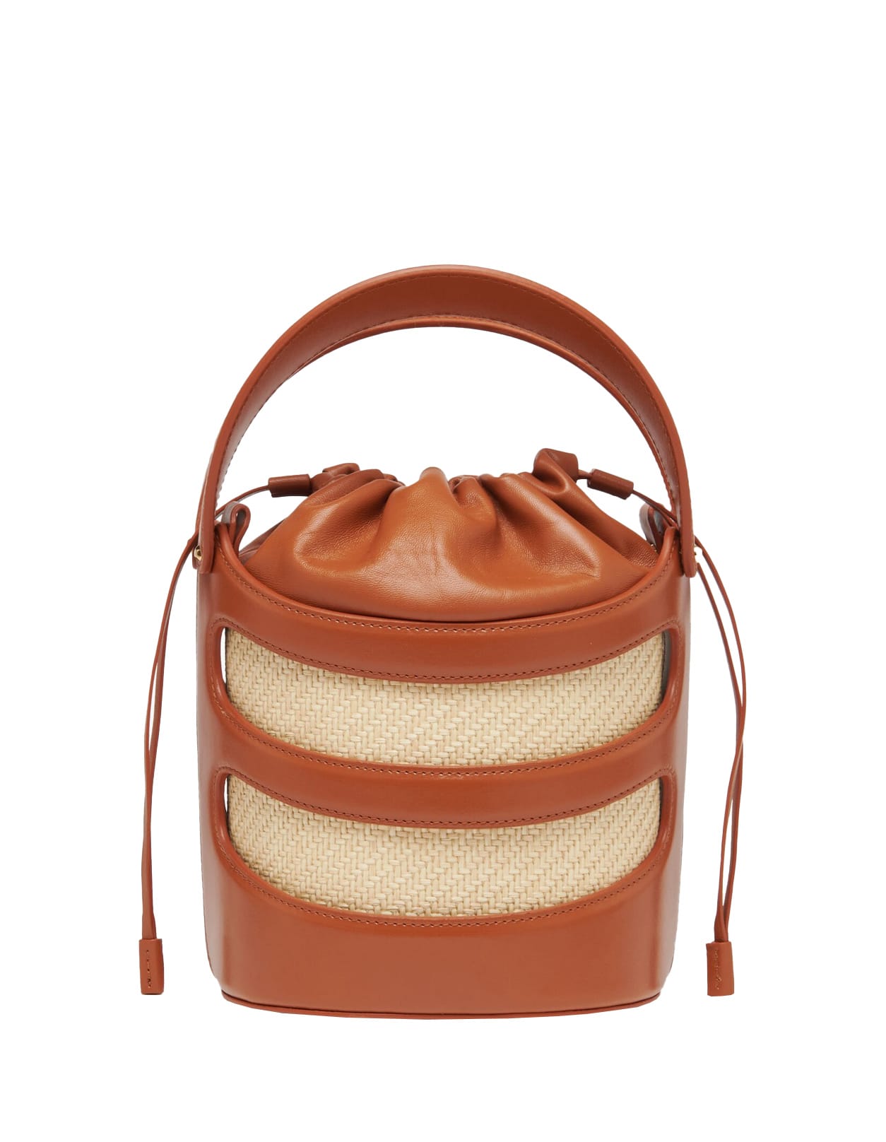 Shop Alexander Mcqueen The Rise Bucket Bag In Tan/natural In Brown