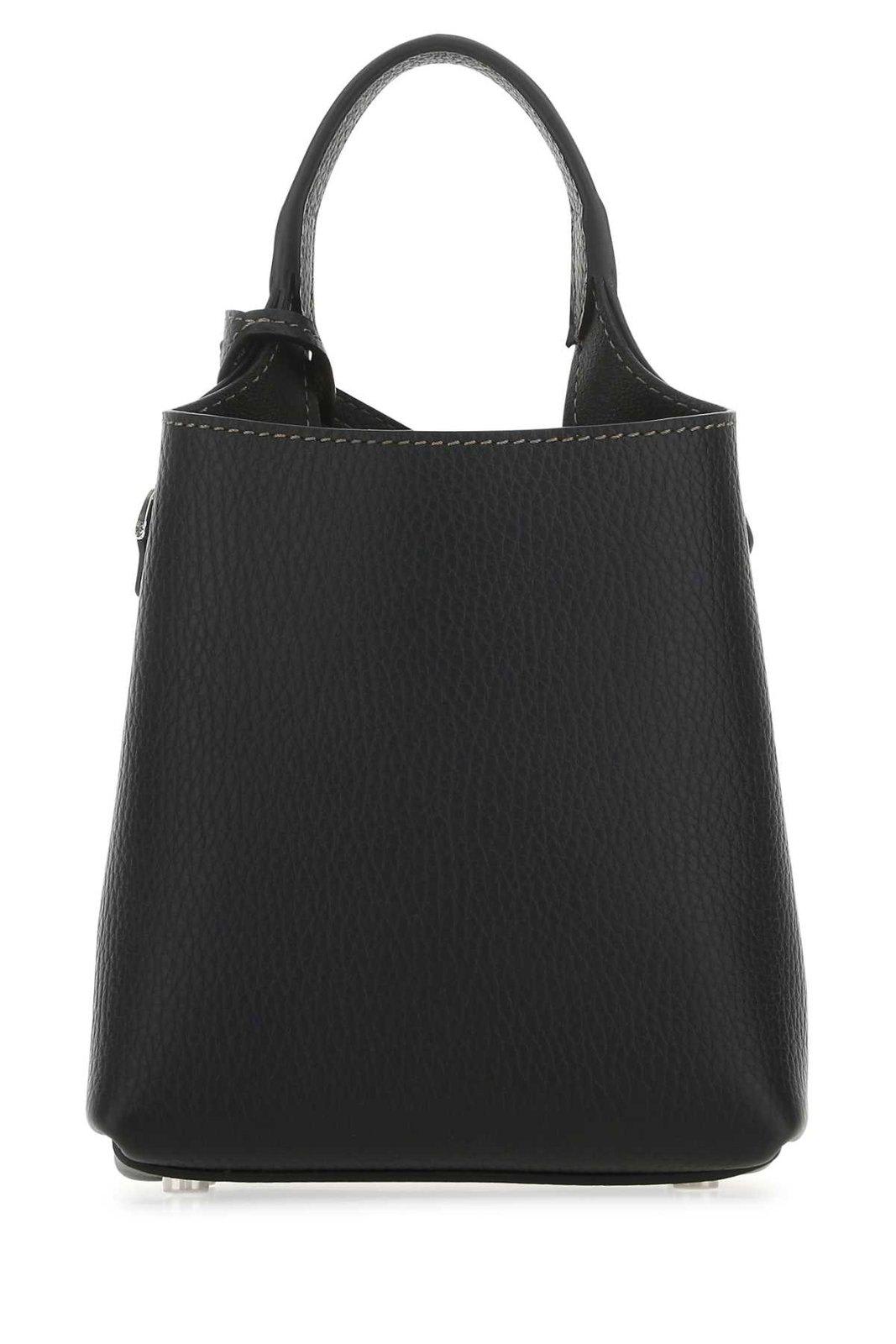 Shop Tod's T-timeless Pendant Detail Micro Tote Bag In Black