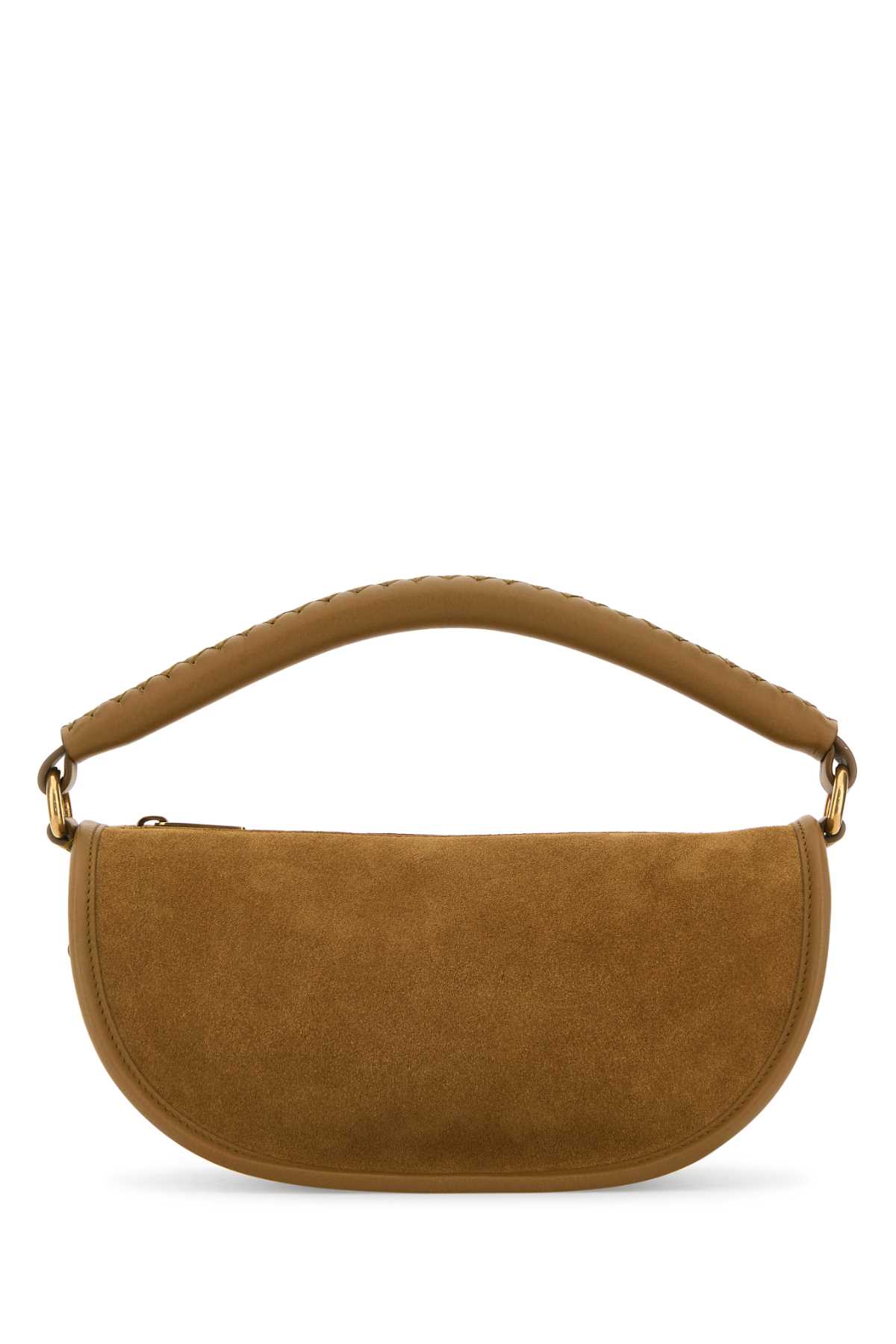 Shop Burberry Camel Suede Hebden Handbag