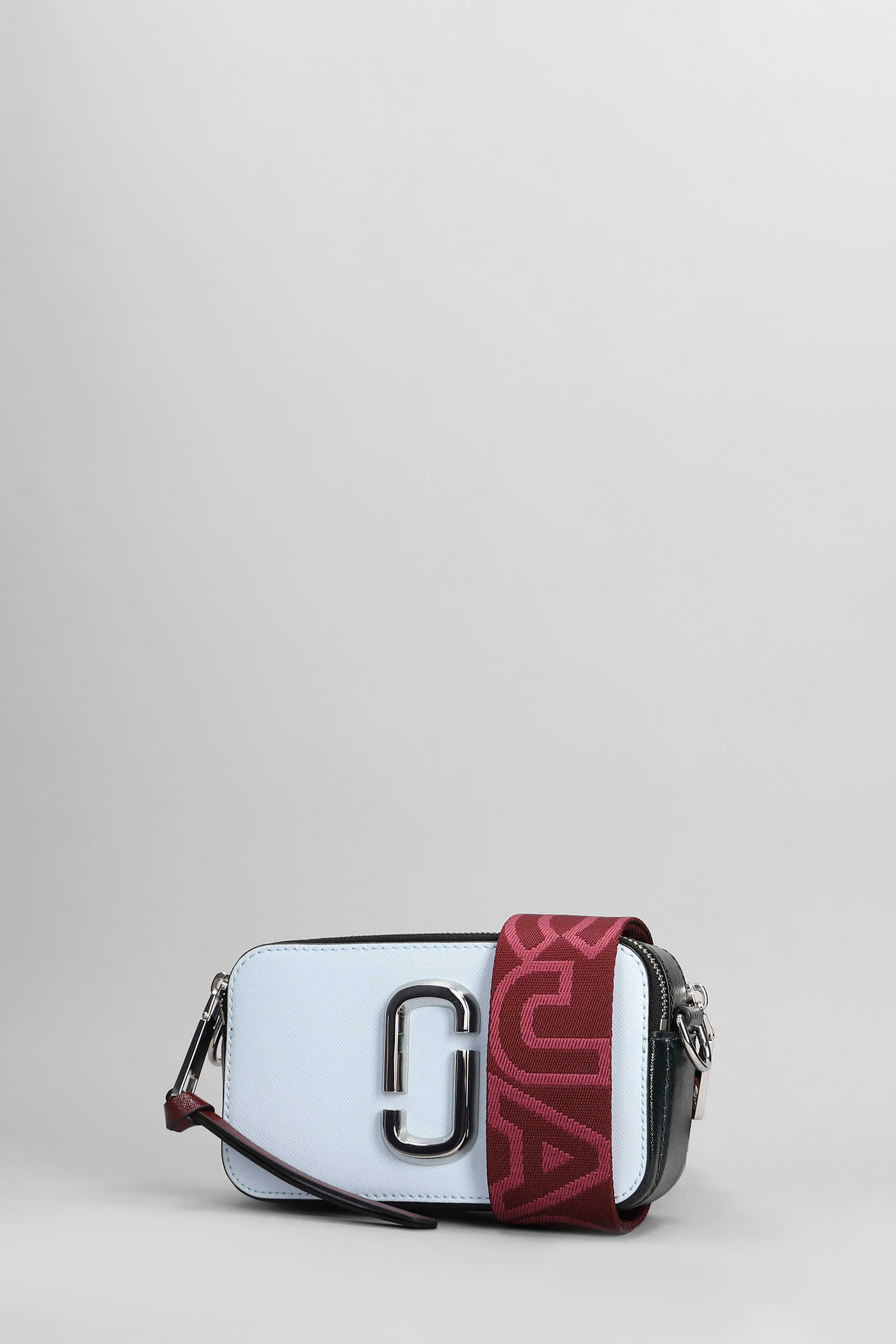 Marc Jacobs The Snapshot Shoulder Bag In Cyan Leather In Cyan