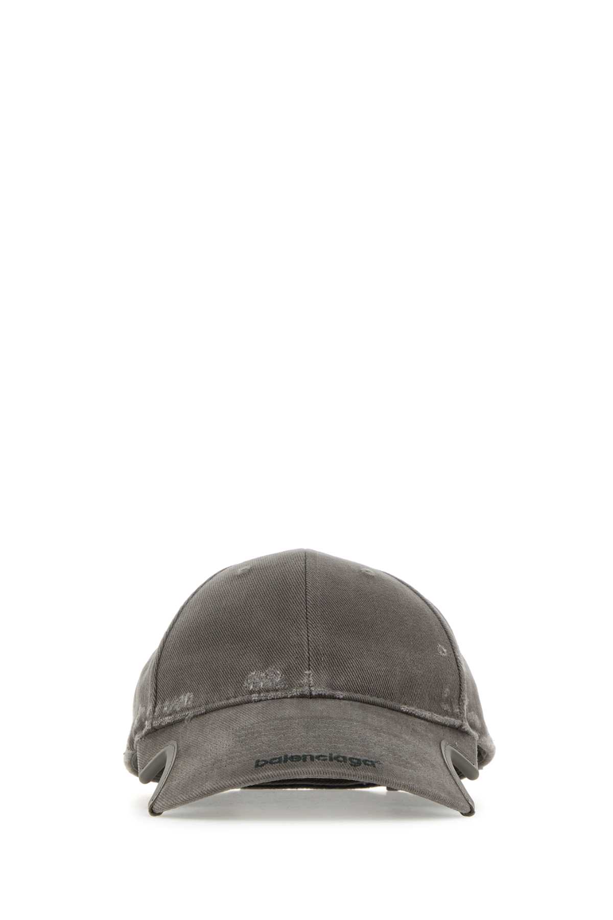 Shop Balenciaga Dark Grey Drill  Baseball Cap In Smokedgrey